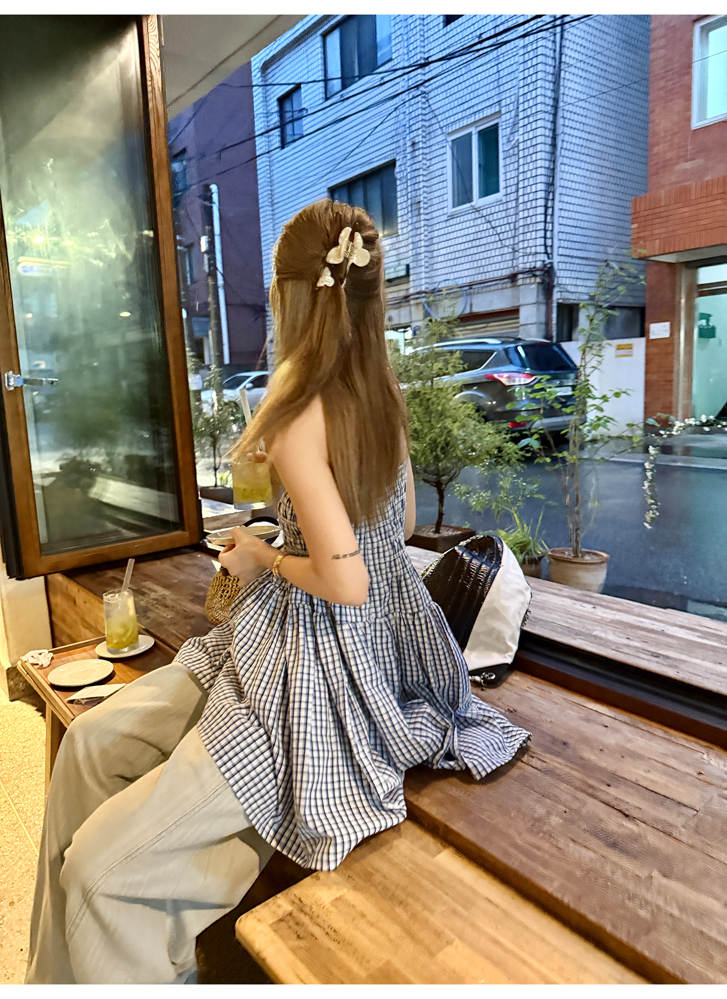 LelyMooch 2WAYギンガム スカート／チューブトップ  LEM176