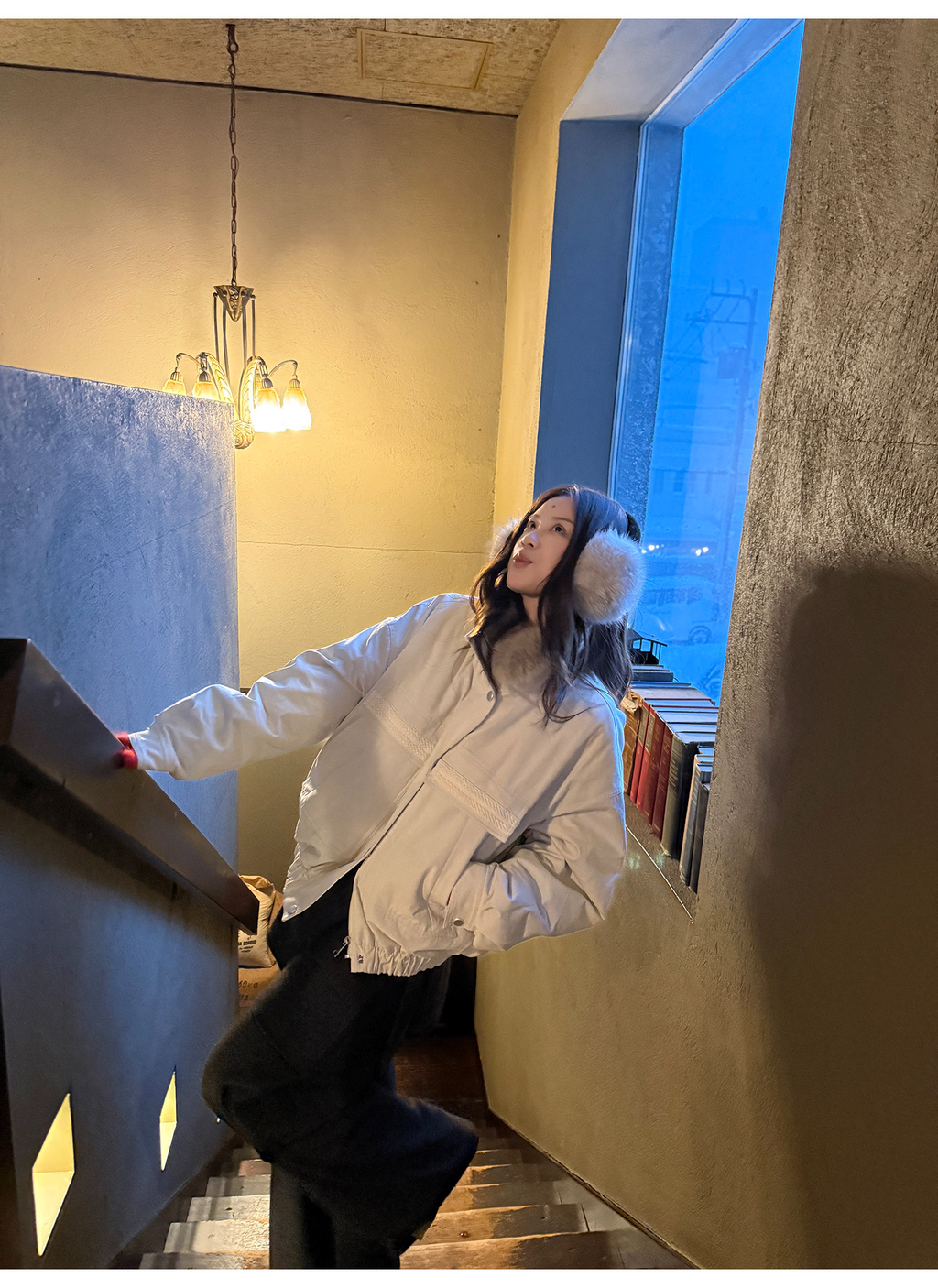 LelyMooch 取り外し襟付き 中綿ショートアウター  LEM305