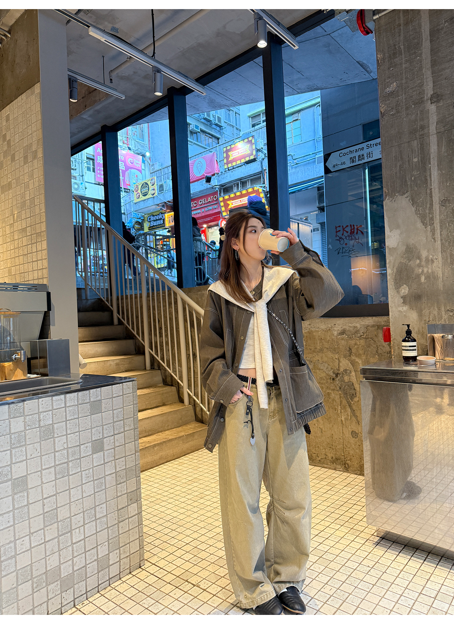 LelyMooch knee tuck long pants LEM075