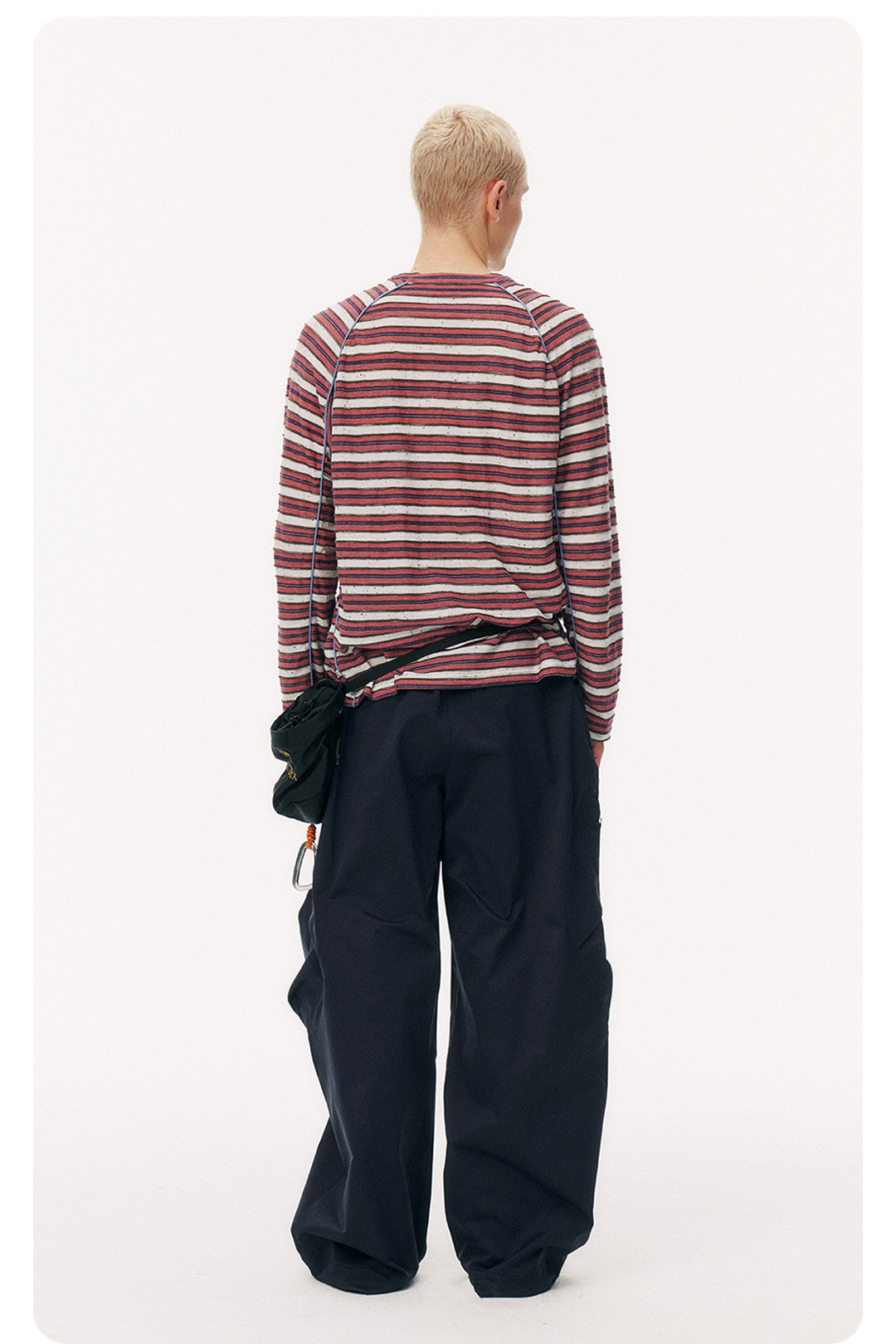 Striped Half-Zip Long Sleeve LOM104