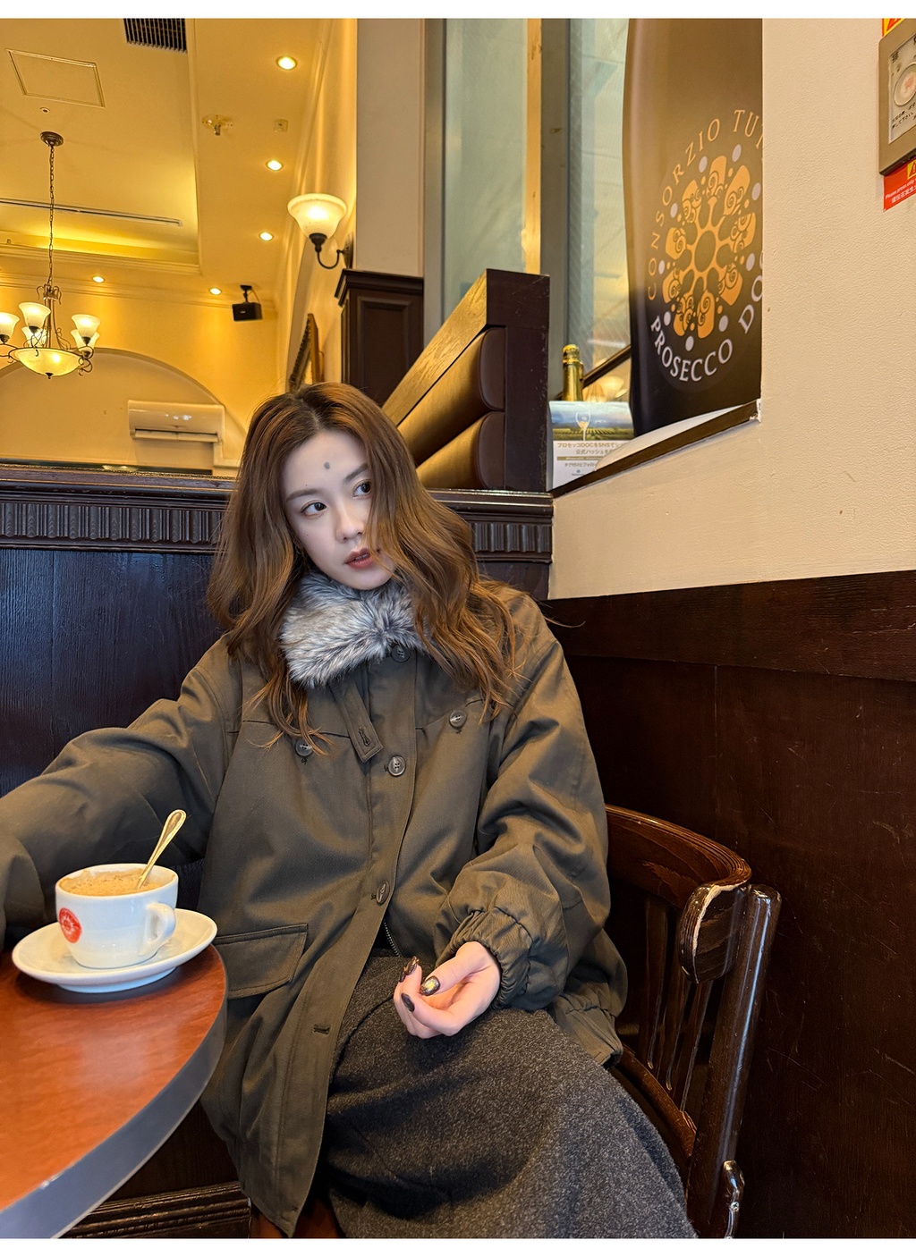 LelyMooch 2種類の襟を自由に切り替え・中綿ジャケット  LEM282