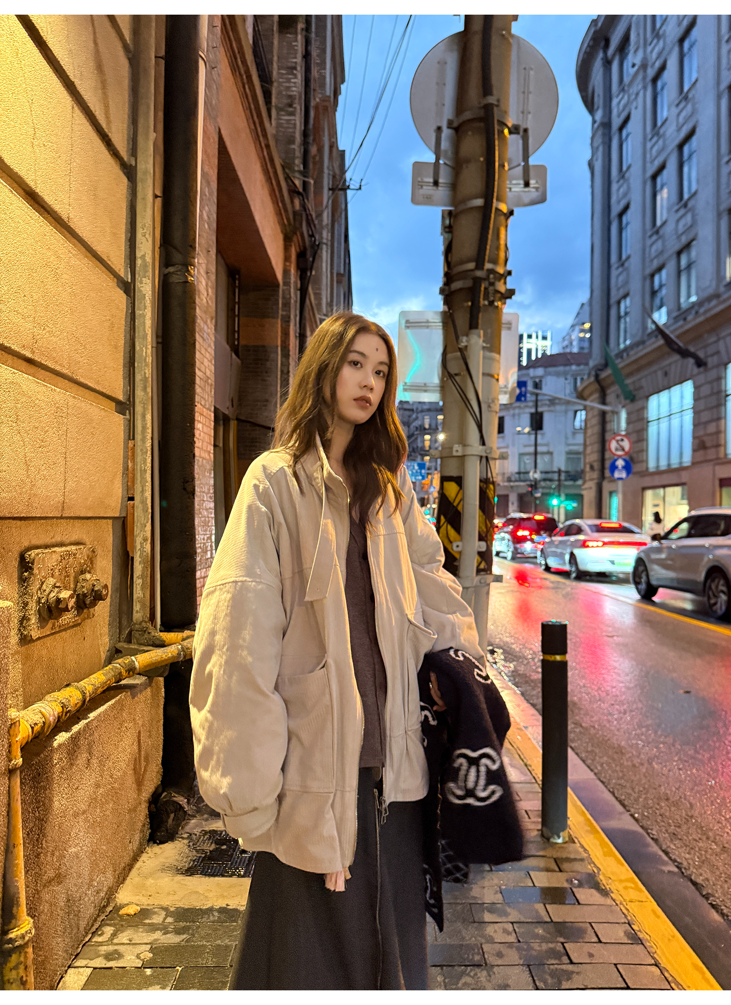 LelyMooch ペイズリー柄 キルティング立ち襟コート   LEM233