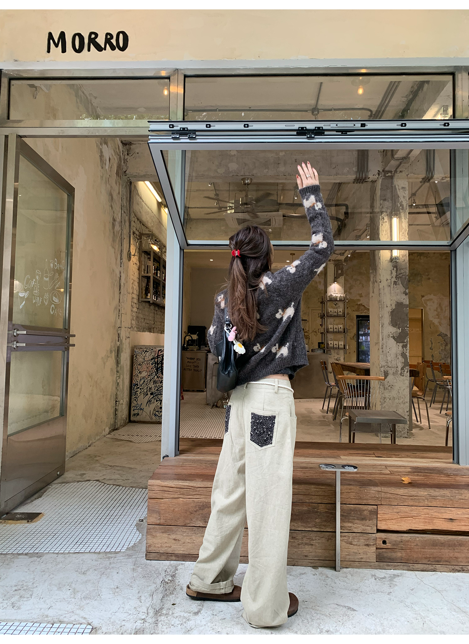 LelyMooch  定番で合わせやすい✨バックポケット パンツ  LEM170