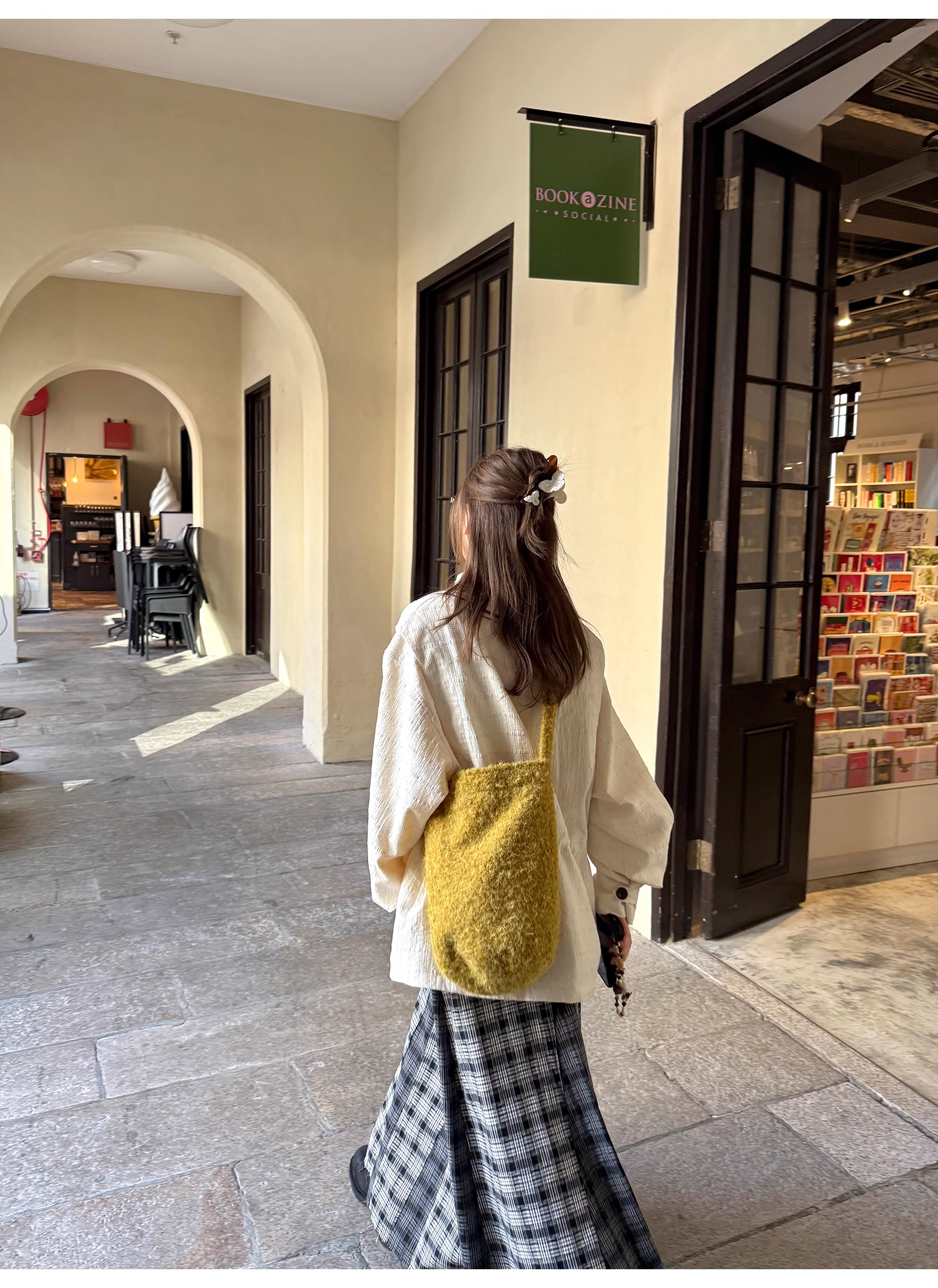 LelyMooch Checkered Trench Coat Midi Length LEM077