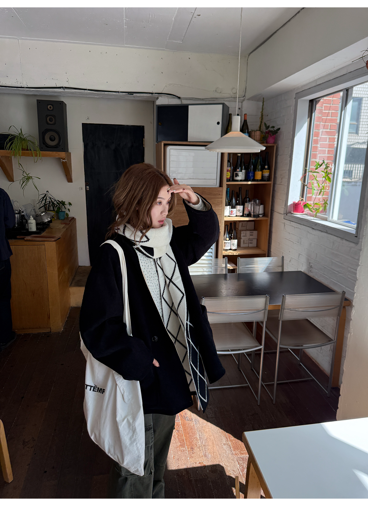 LelyMooch コーデュロイ リバーシブル中綿コート  LEM265