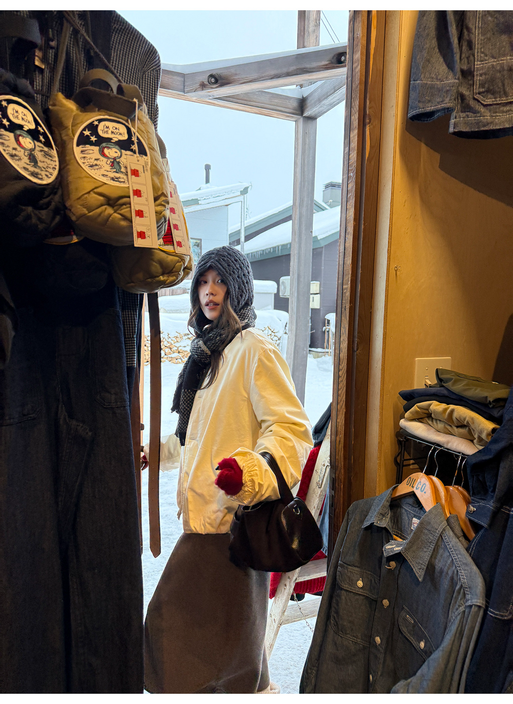 LelyMooch マフラー付き 中綿ブルゾン  LEM306