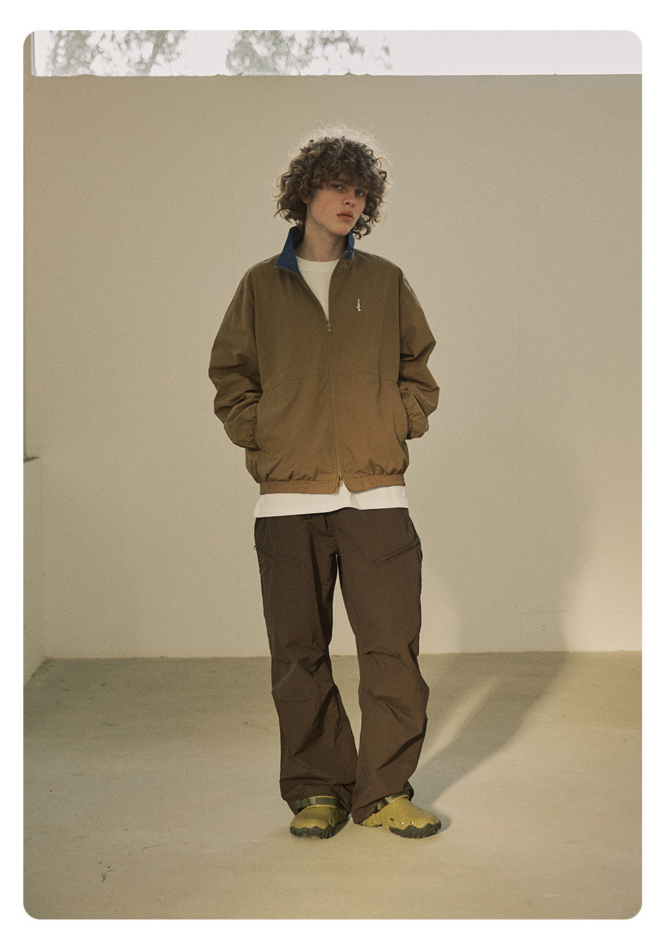 防風×配色リバーシブル仕様 立ち襟スポーツジャケット  LOM032