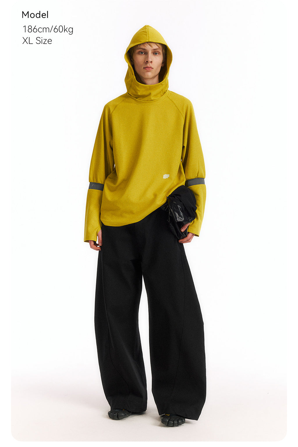 メッシュワッフルフーディー  LOM091