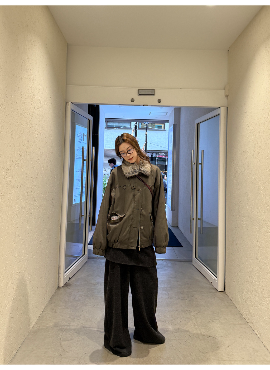 LelyMooch レイヤード風 ワイドパンツ  LEM283