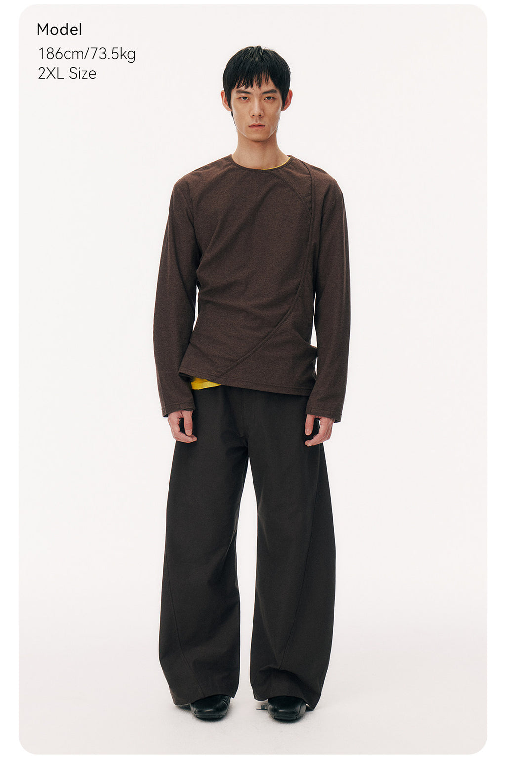 LOM030 Stesso modello Pantaloni ampi a curva 3D resistenti alle rughe e rinfrescanti al tatto LOM060