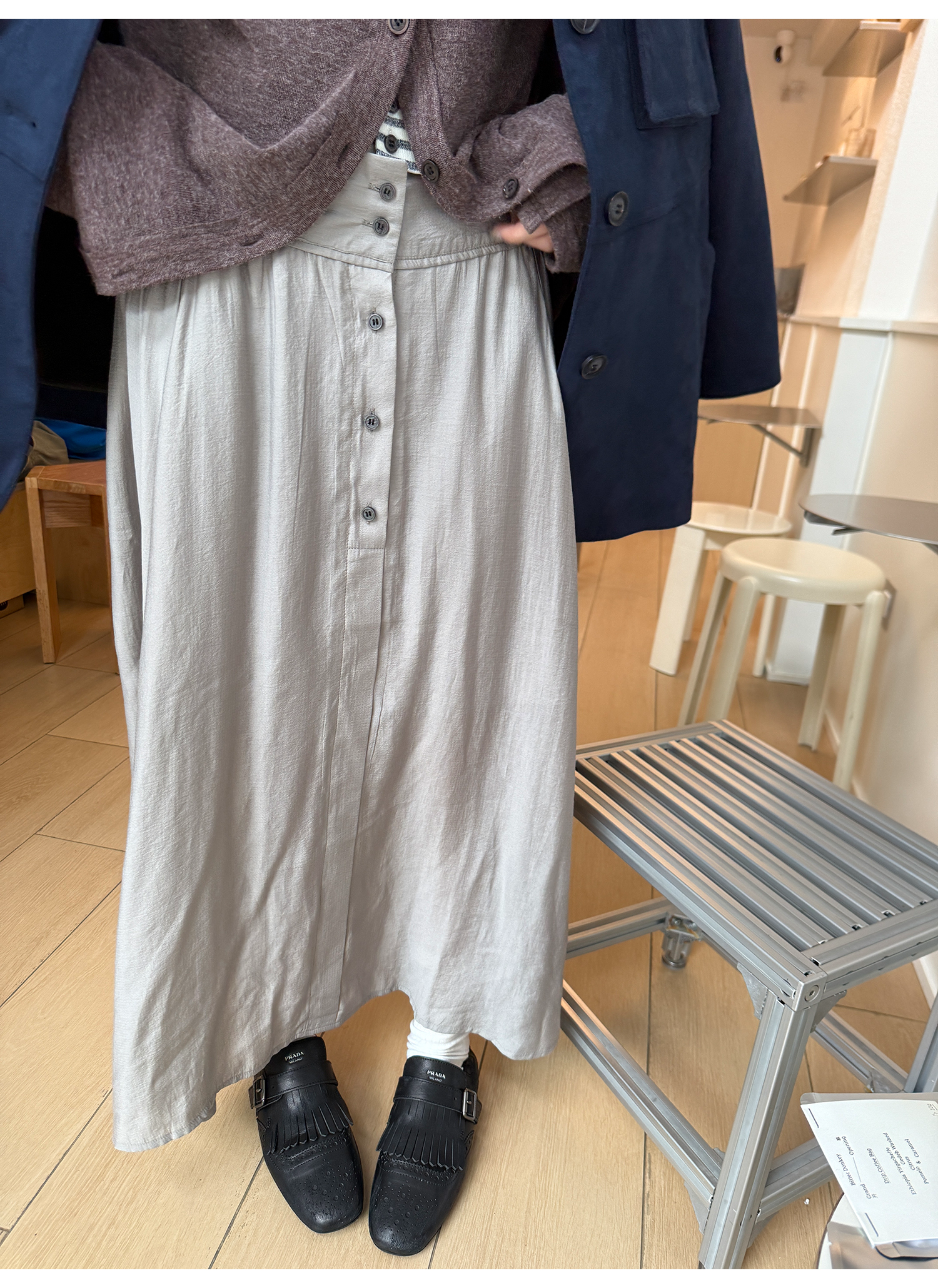 LelyMooch ふんわりチュールハイウエストスカート  LEM247