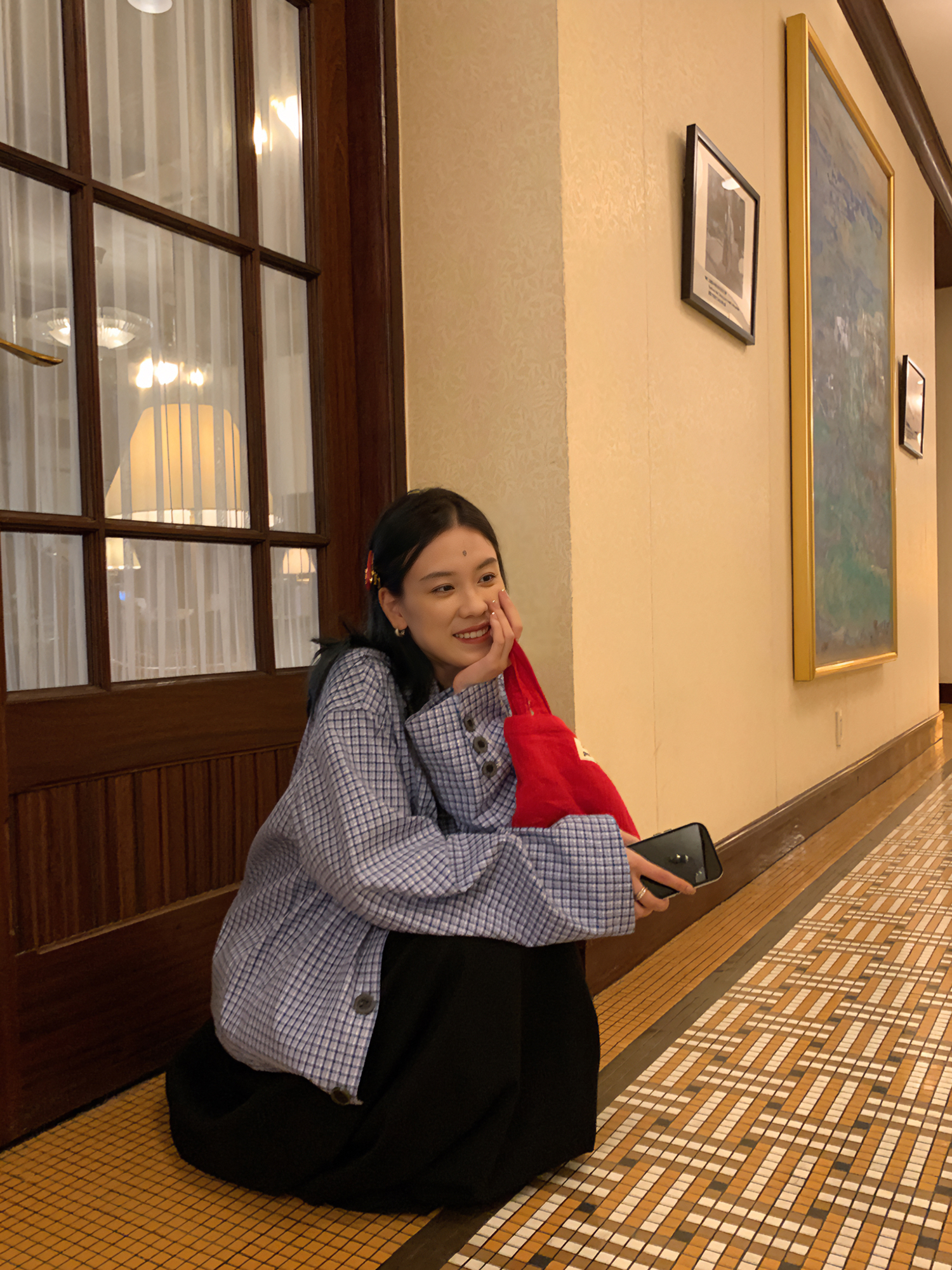 LelyMooch Blue Check Shirt Jacket LEM072