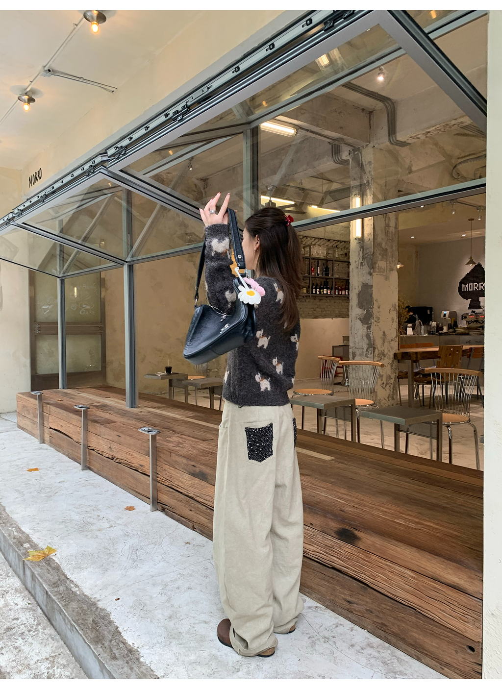 LelyMooch  定番で合わせやすい✨バックポケット パンツ  LEM170