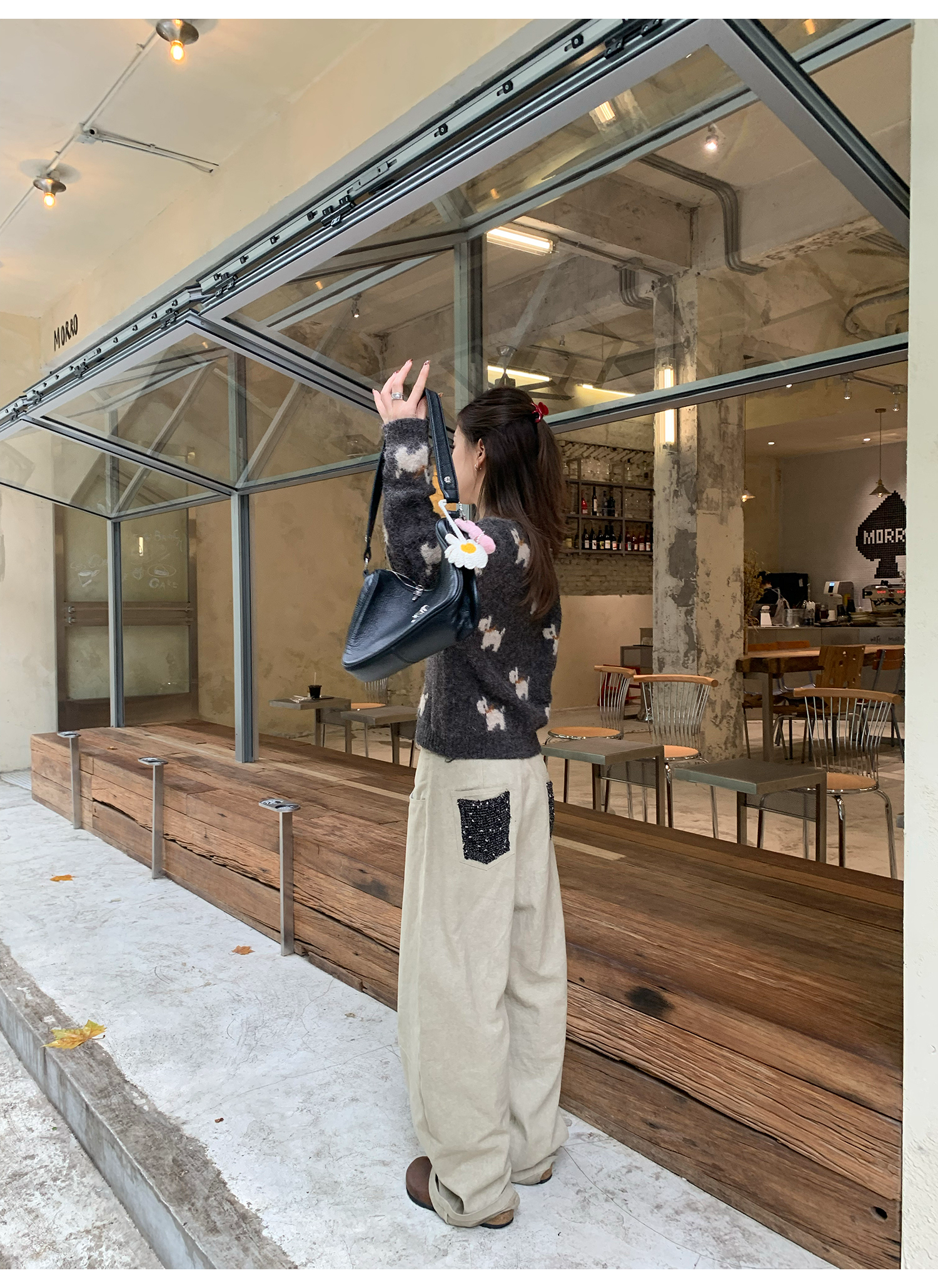 LelyMooch  定番で合わせやすい✨バックポケット パンツ  LEM170