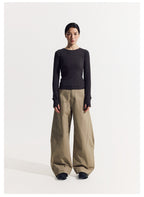 LOM030同型 オールシーズン 立体カーブワイドパンツ  LOM051