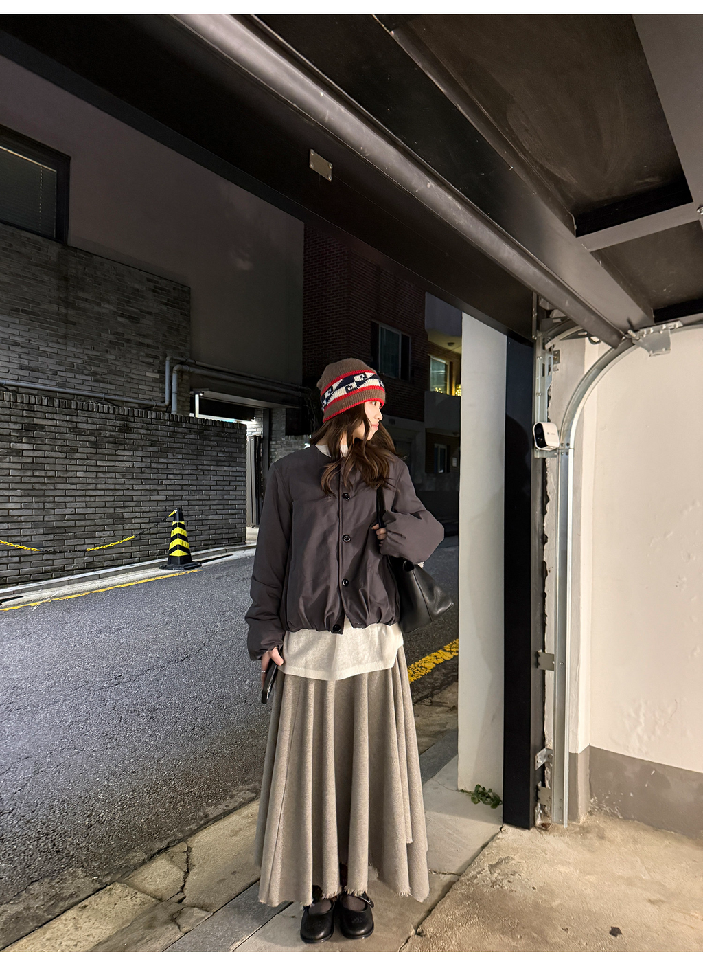 LelyMooch マフラー付き 中綿ブルゾン  LEM306