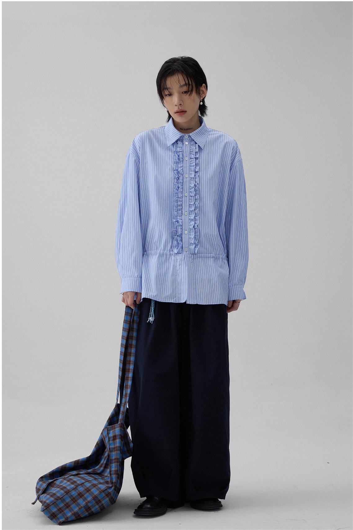 LoomL  ブルーストライプシャツ  LOM011