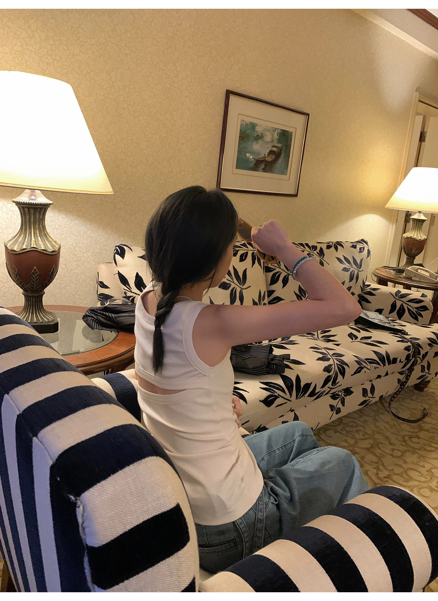 LelyMooch Back Lace Knit Tank Top LEM073