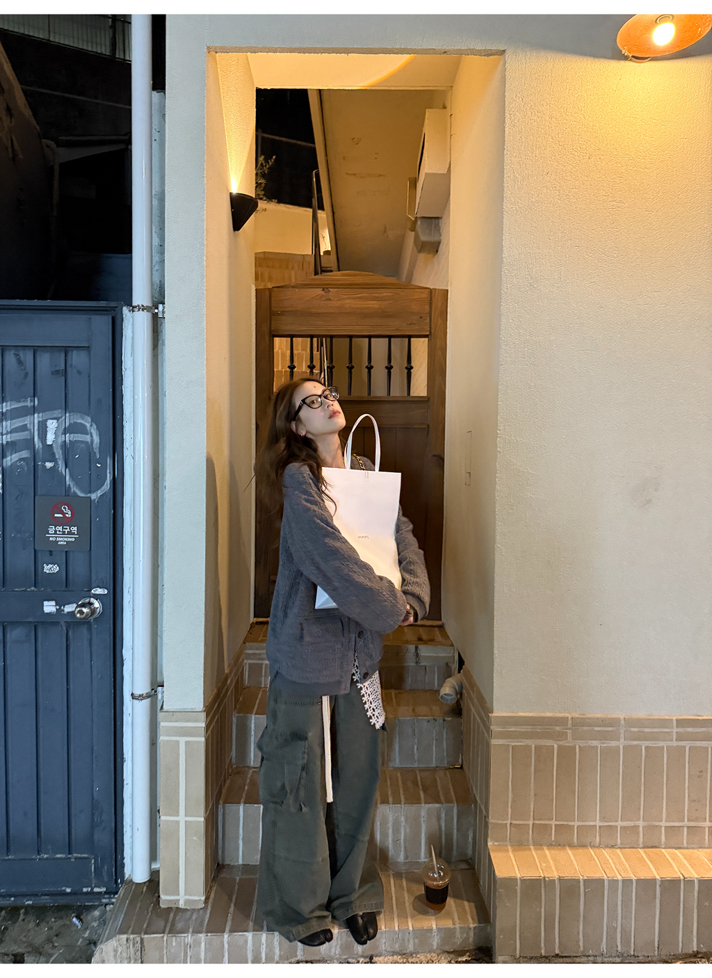 LelyMooch ヴィンテージ絞り編みニットジャケット　LEM263