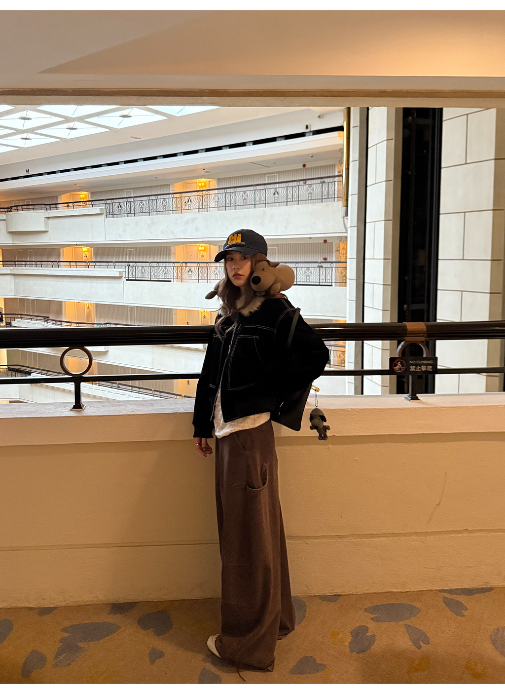 LelyMooch ステッチライン ファージャケット  LEM274