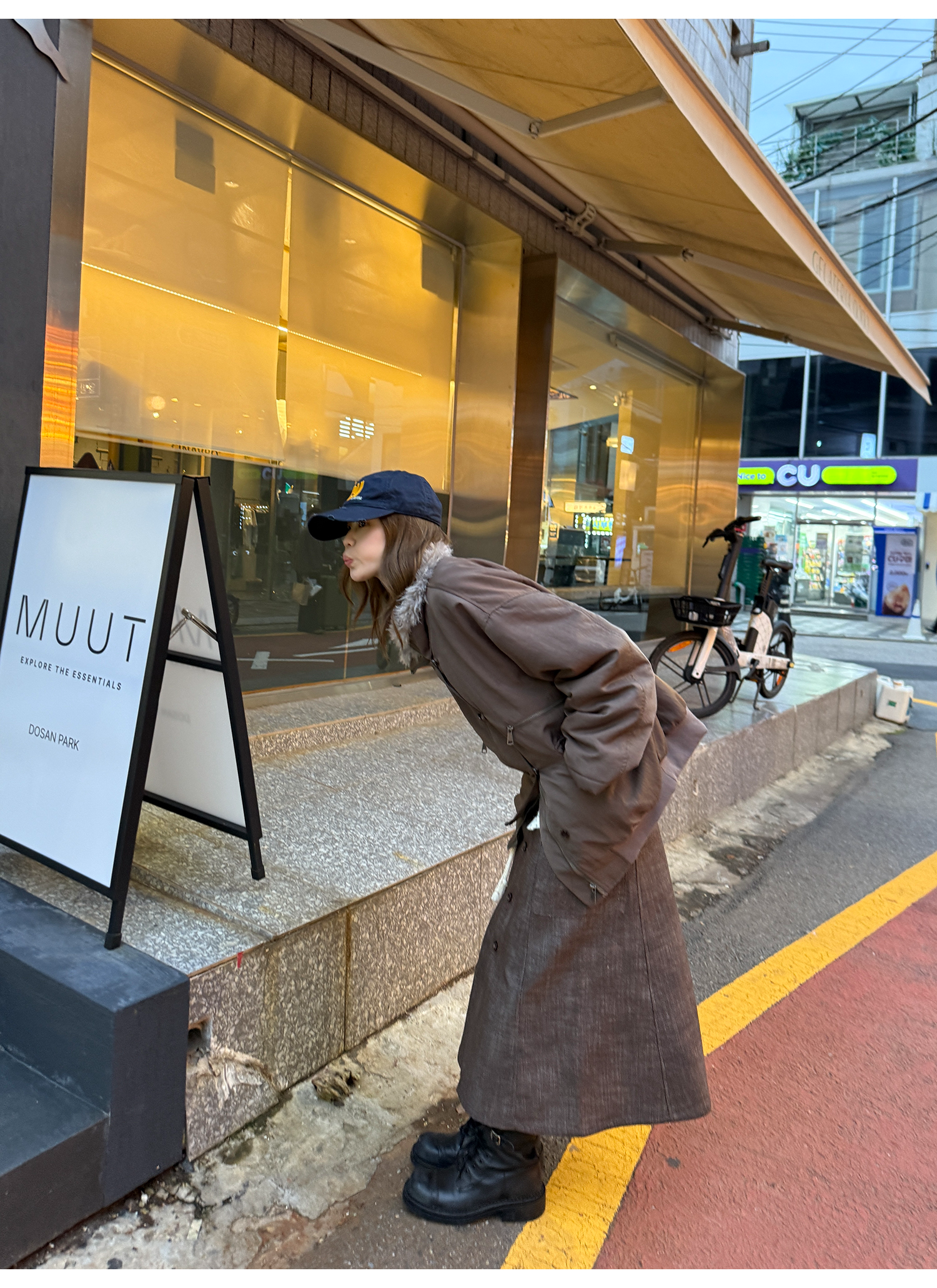 LelyMooch エコファーライナー付きモッズコート　LEM259