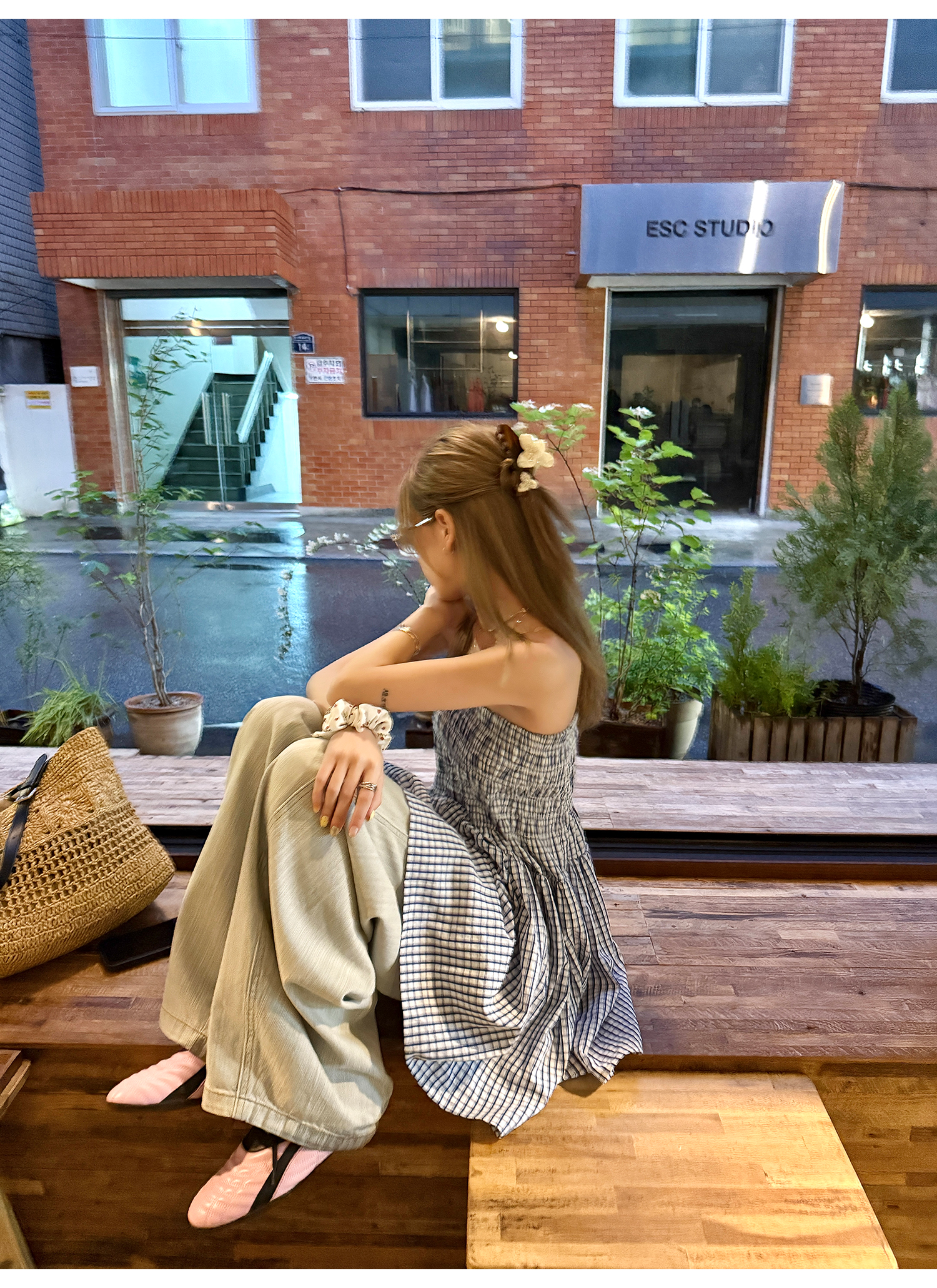 LelyMooch 2WAYギンガム スカート／チューブトップ  LEM176