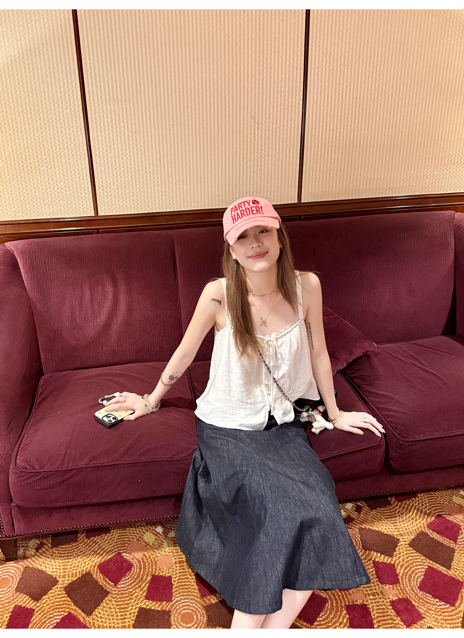 LelyMooch フレンチレースキャミ  LEM200