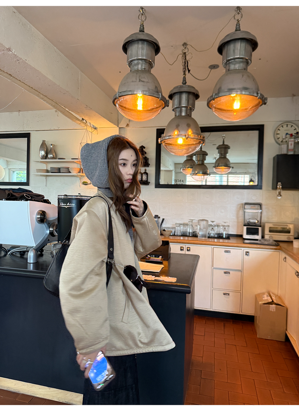 LelyMooch コーデュロイ リバーシブル中綿コート  LEM265