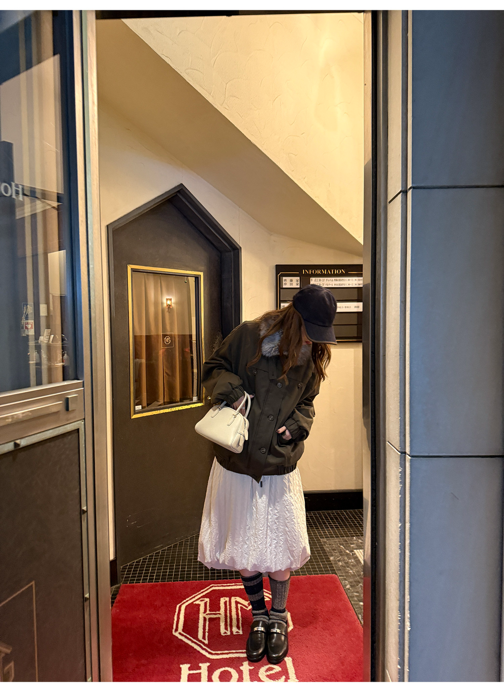 LelyMooch ドロスト ロングスカート シワ感素材 前後差  LEM288