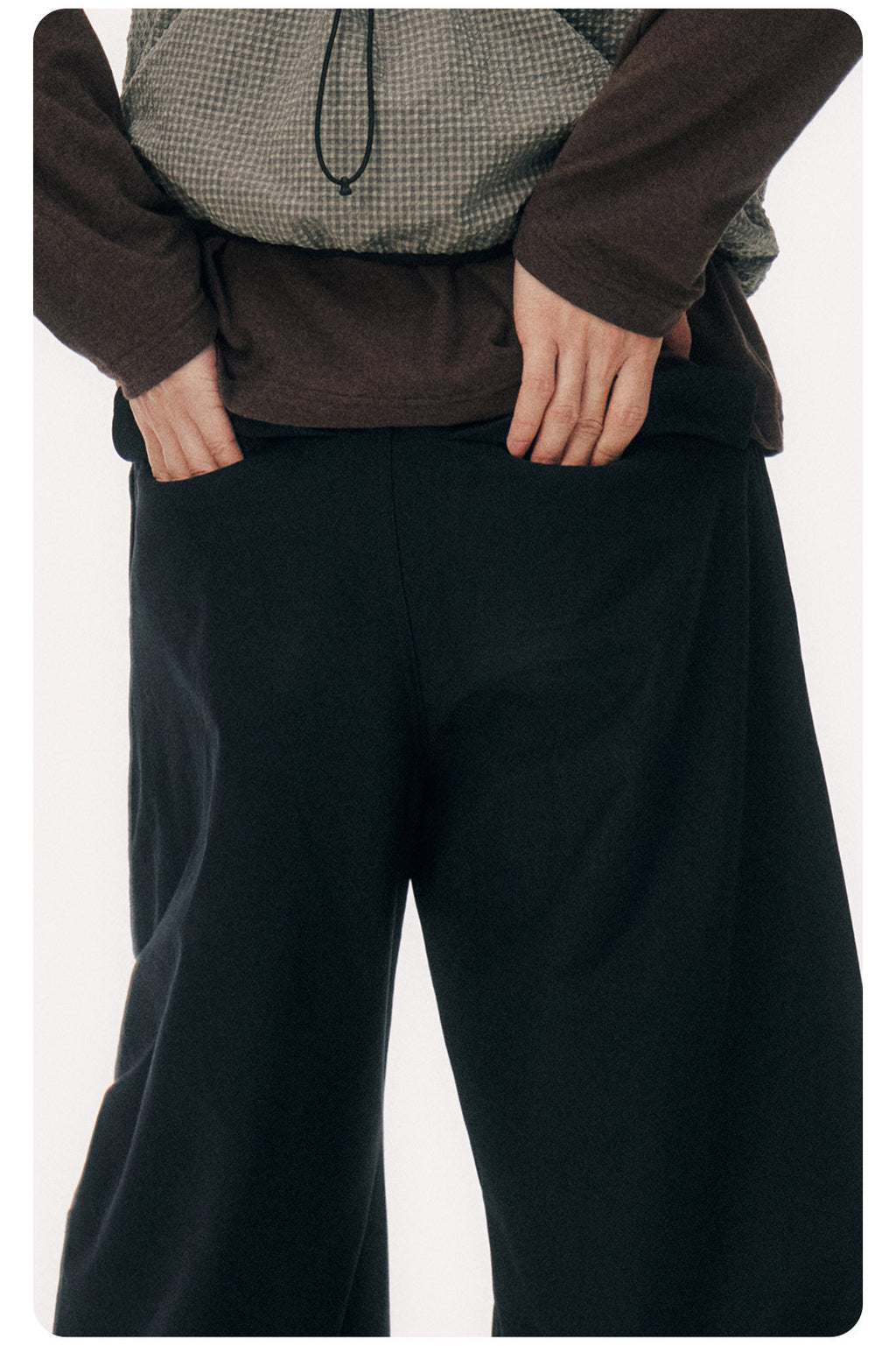 LOM030 Stesso modello Pantaloni ampi a curva 3D resistenti alle rughe e rinfrescanti al tatto LOM060