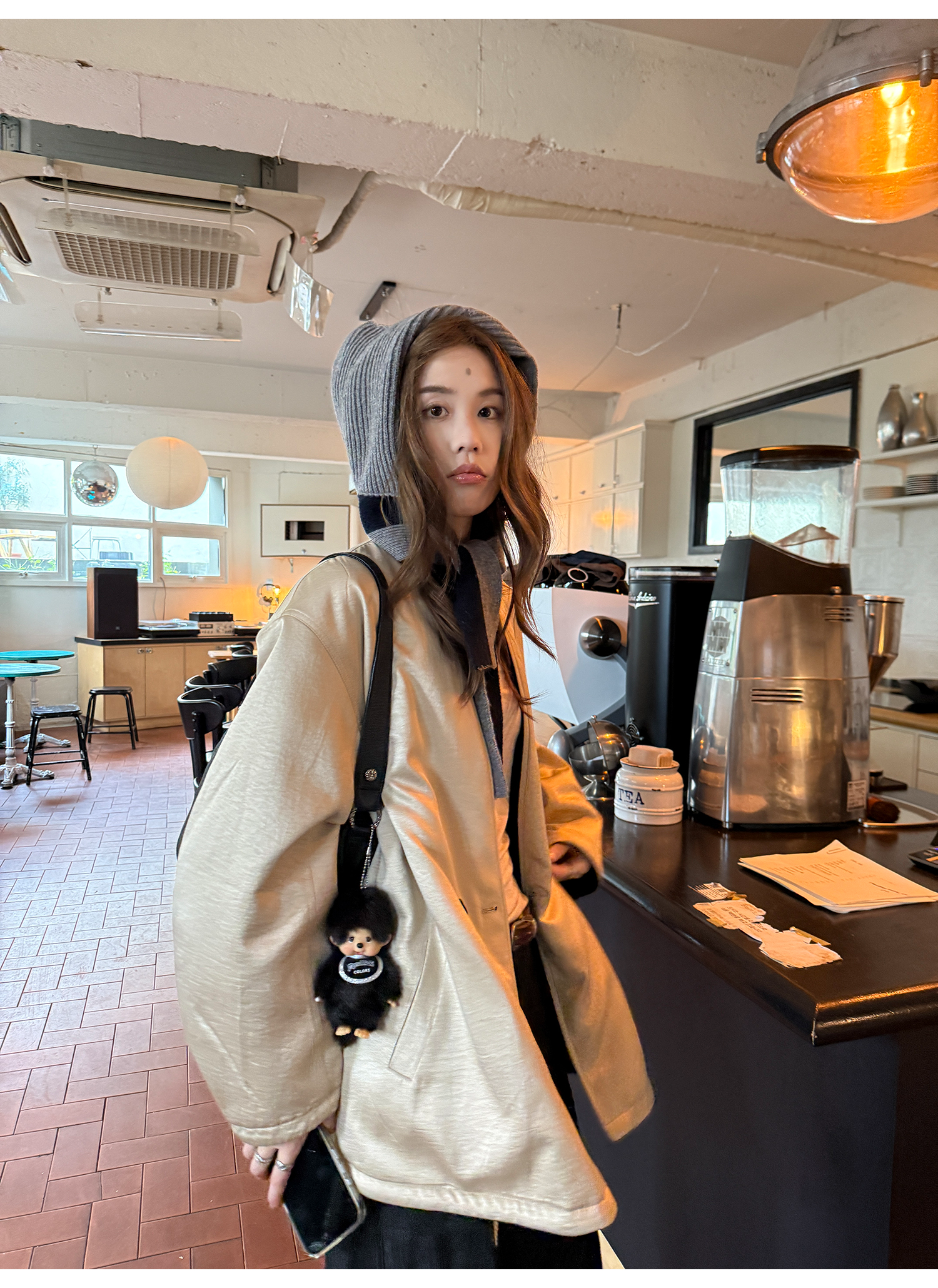 LelyMooch コーデュロイ リバーシブル中綿コート  LEM265