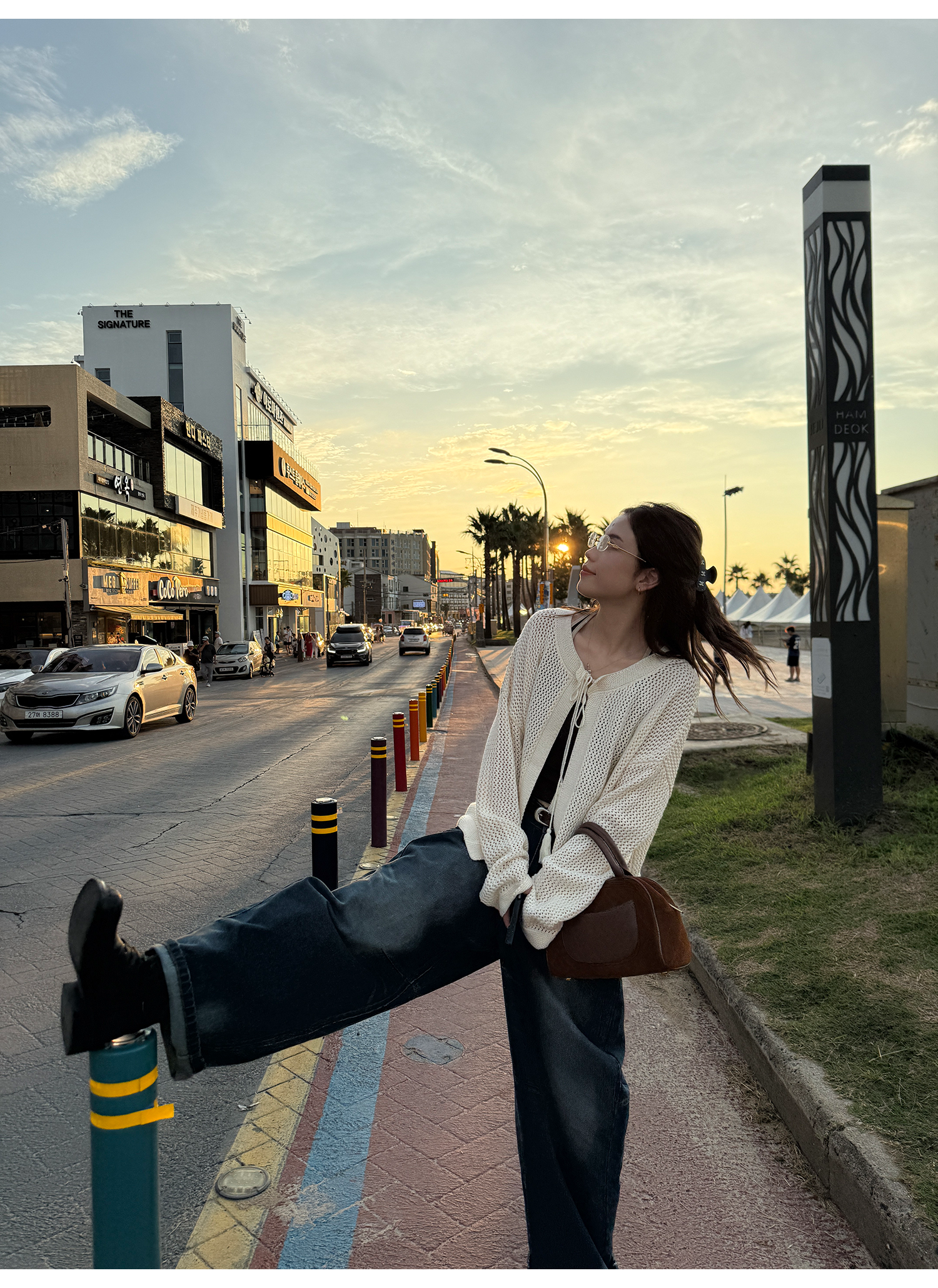 LelyMooch ヴィンテージ風 猫爪ワイドパンツ  LEM225