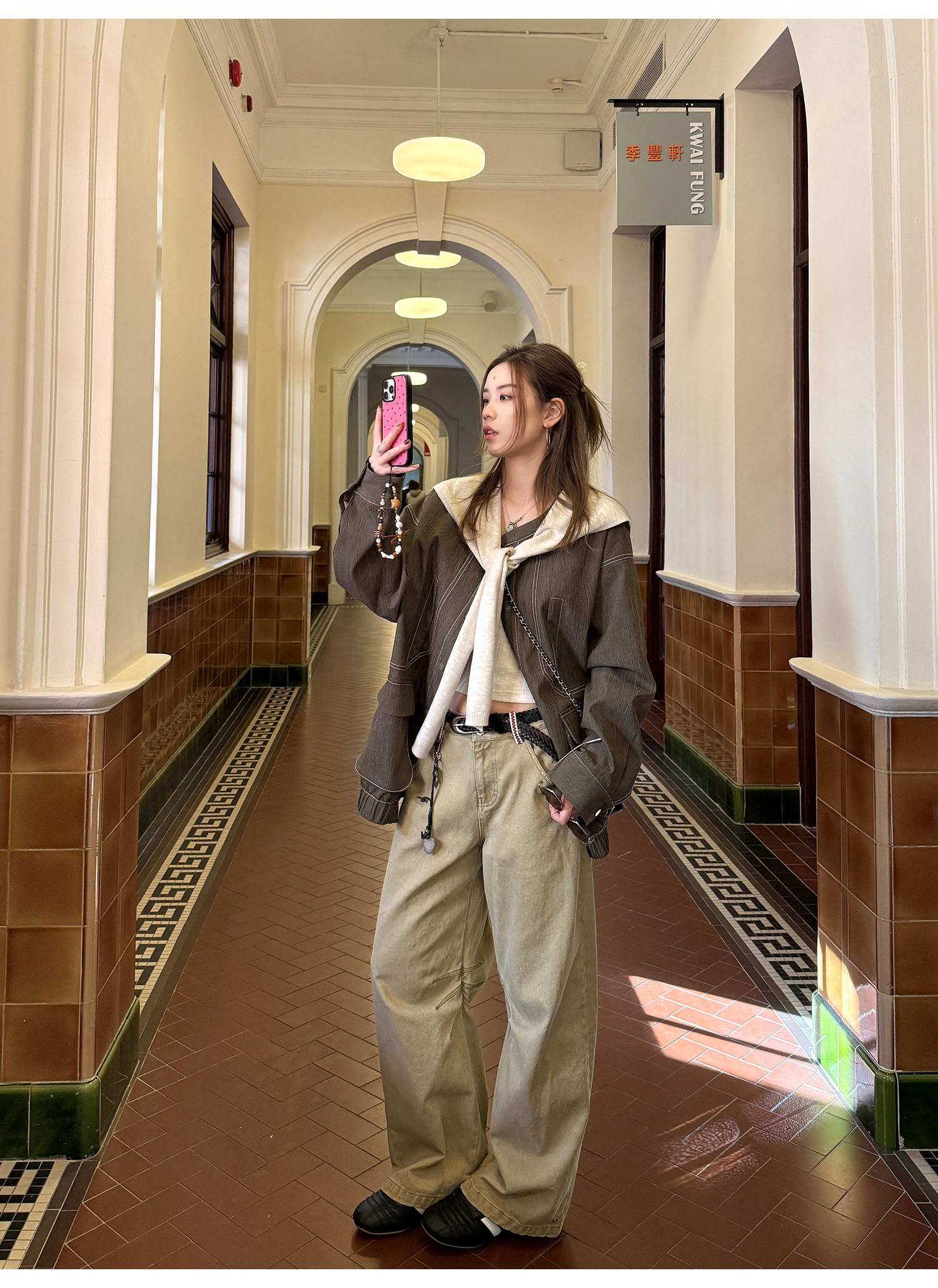 LelyMooch knee tuck long pants LEM075