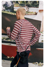 Striped Half-Zip Long Sleeve LOM104