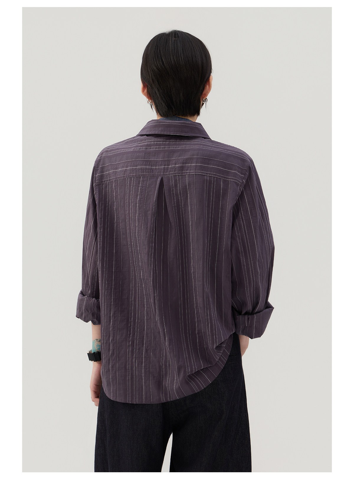 細縦縞 レギュラーシャツ  LOM043