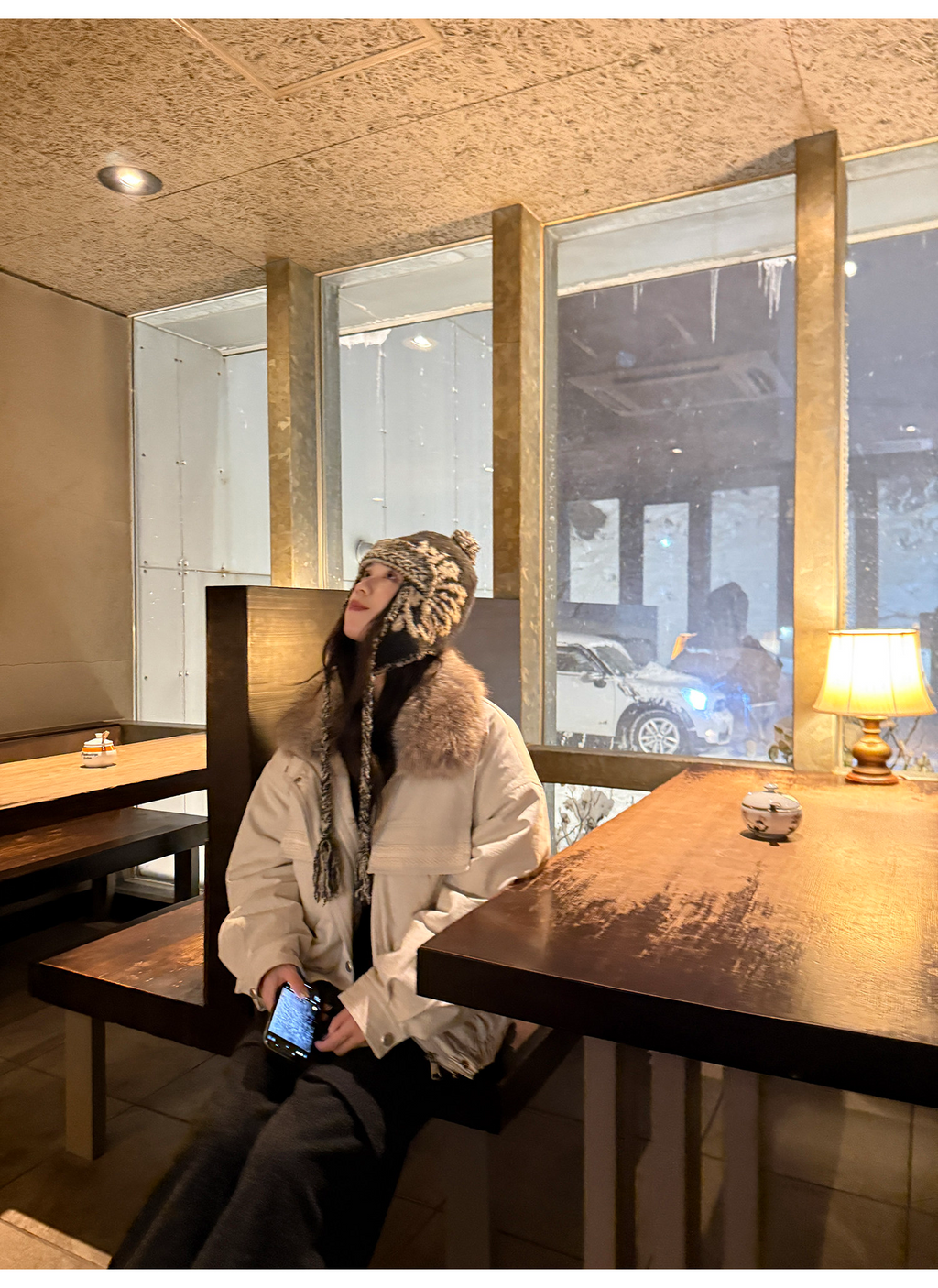 LelyMooch 取り外し襟付き 中綿ショートアウター  LEM305