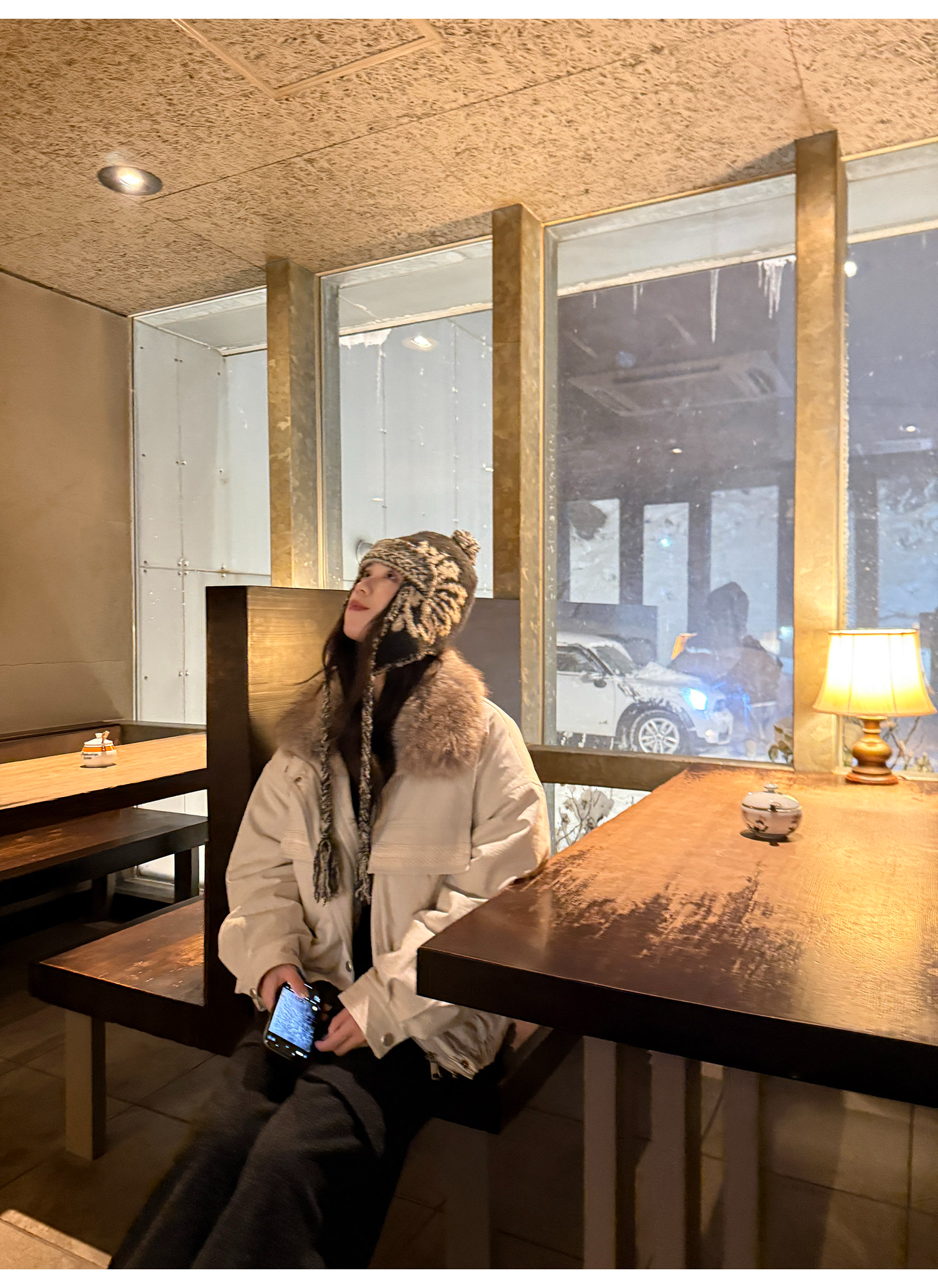 LelyMooch 取り外し襟付き 中綿ショートアウター  LEM305