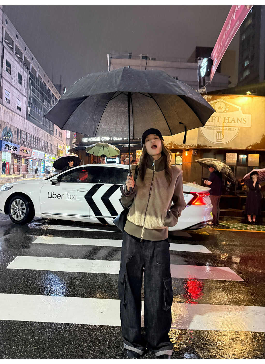 LelyMooch フェイクファー切り替え立ち襟コート  LEM252