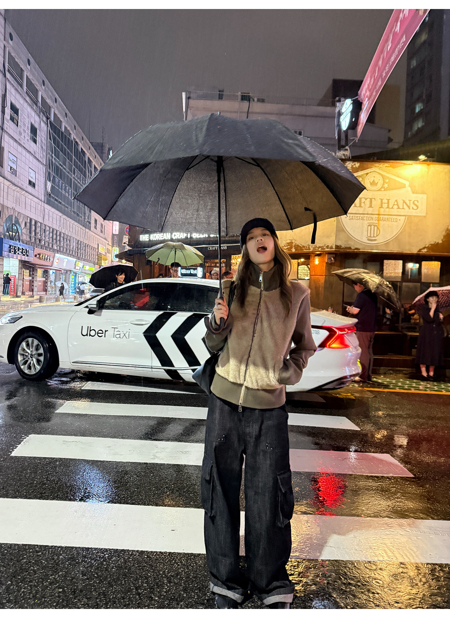 LelyMooch フェイクファー切り替え立ち襟コート  LEM252