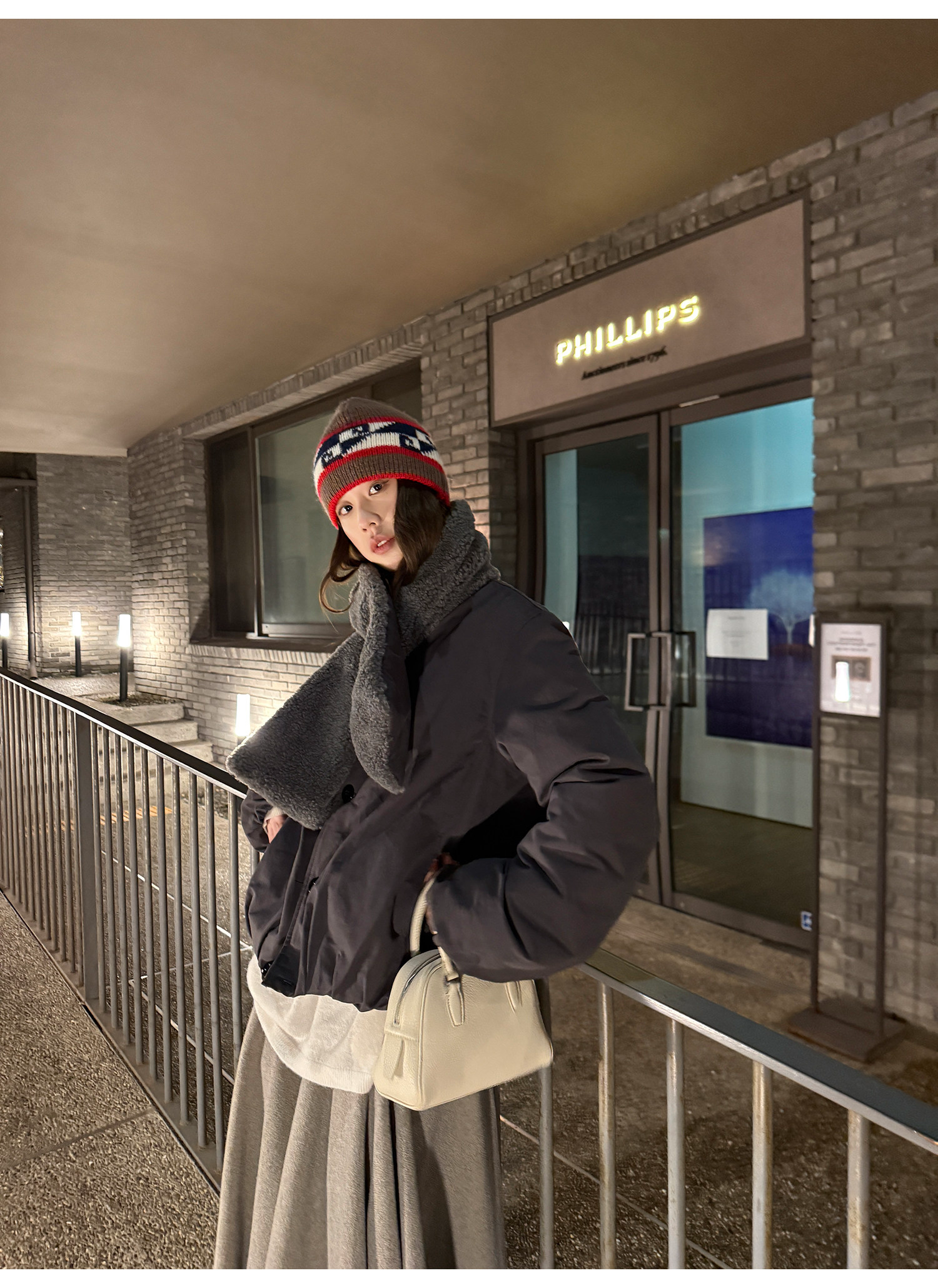 LelyMooch マフラー付き 中綿ブルゾン  LEM306