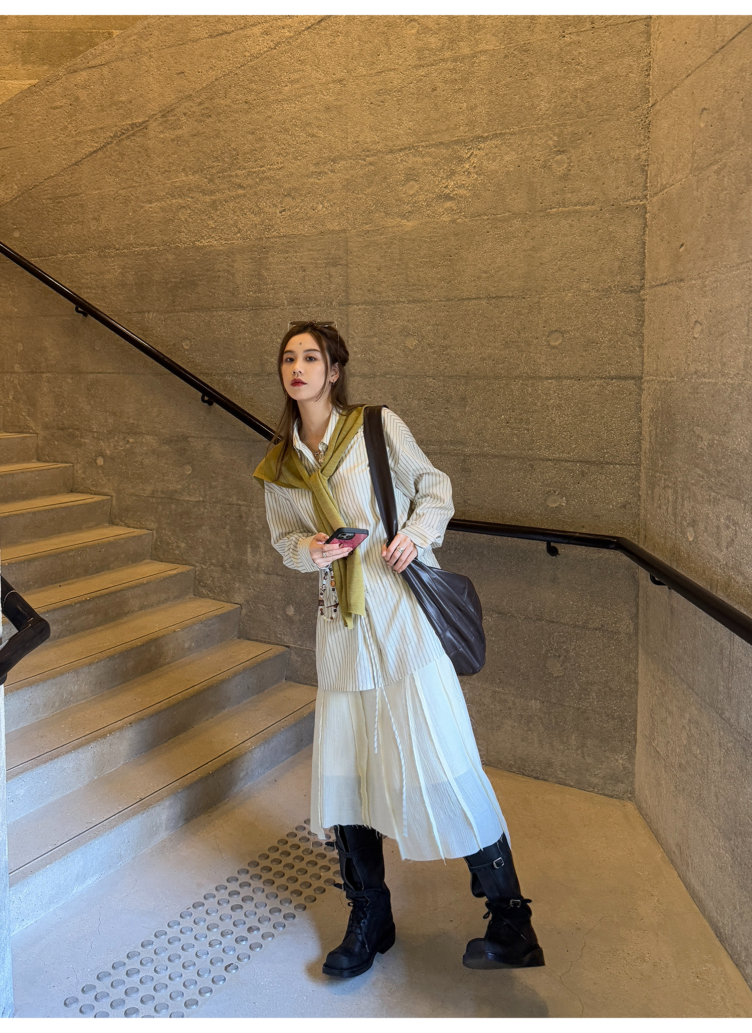 LelyMooch High Waist Uneven Skirt LEM090