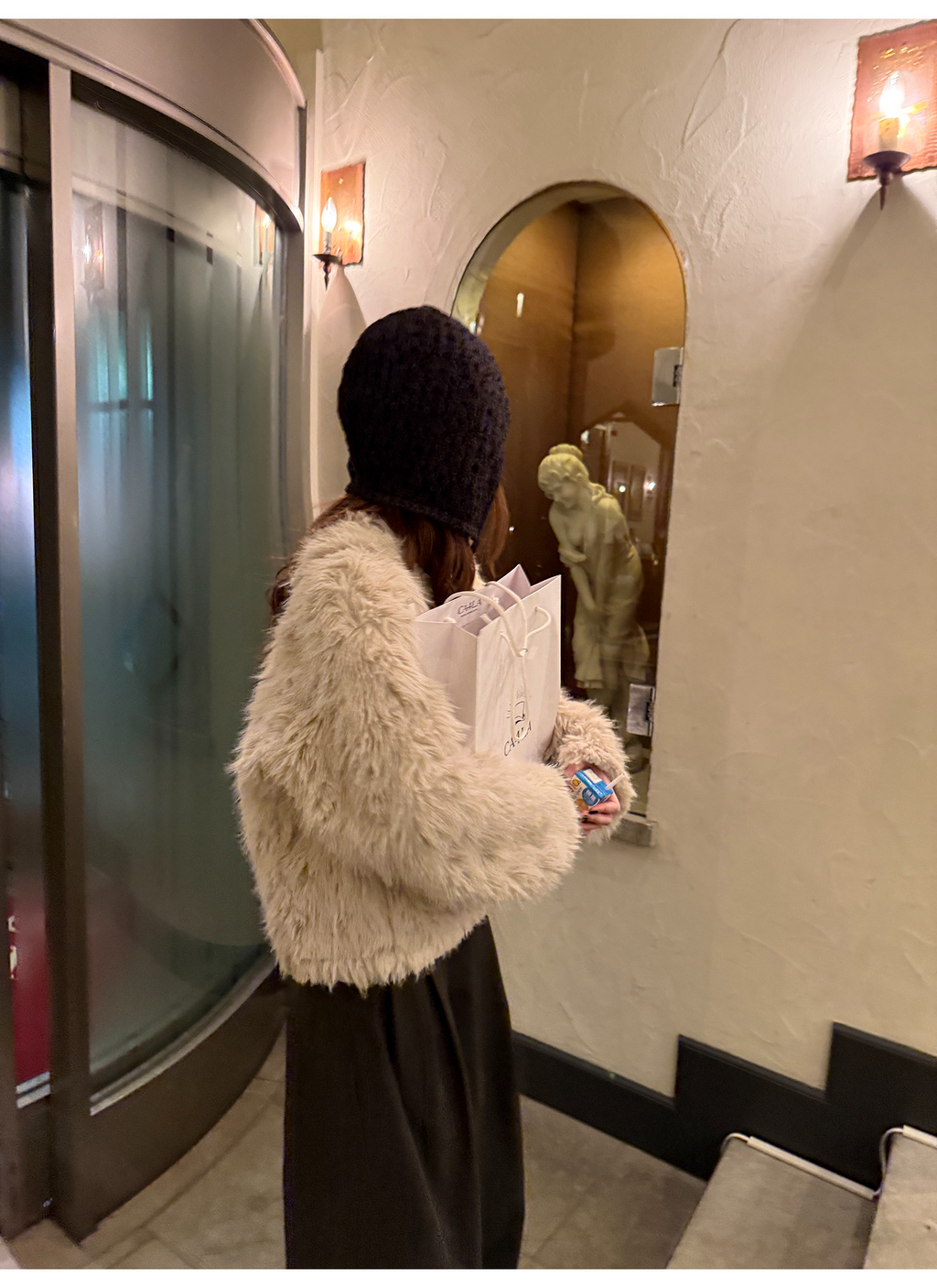 LelyMooch ロングパイル ノーカラー エコファー  LEM284