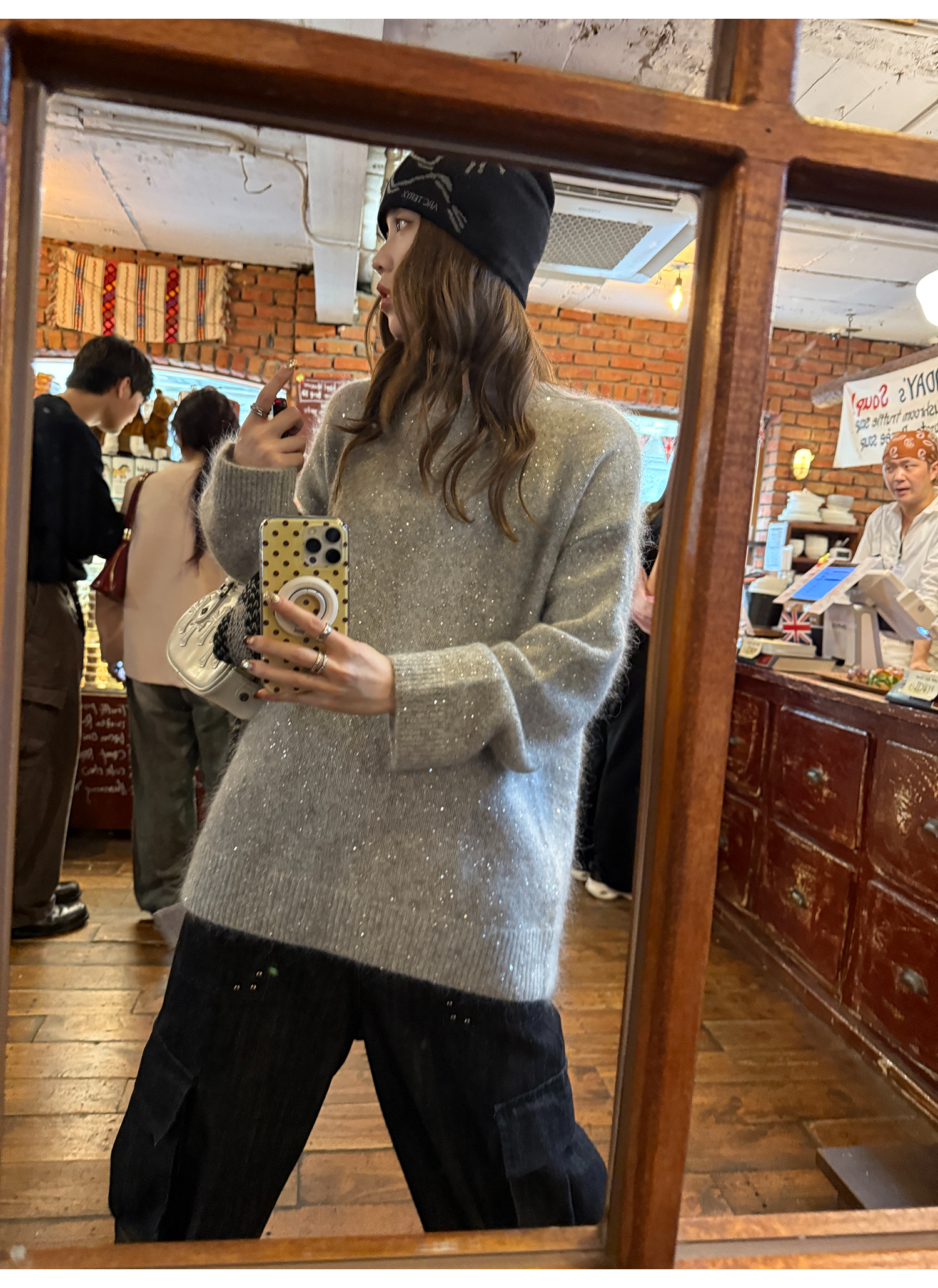 LelyMooch スパンコール入りカシミヤ混ニット  LEM267