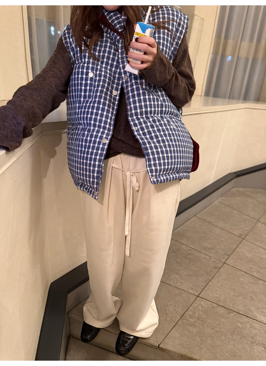 LelyMooch 裏起毛 タックイージーパンツ  LEM286