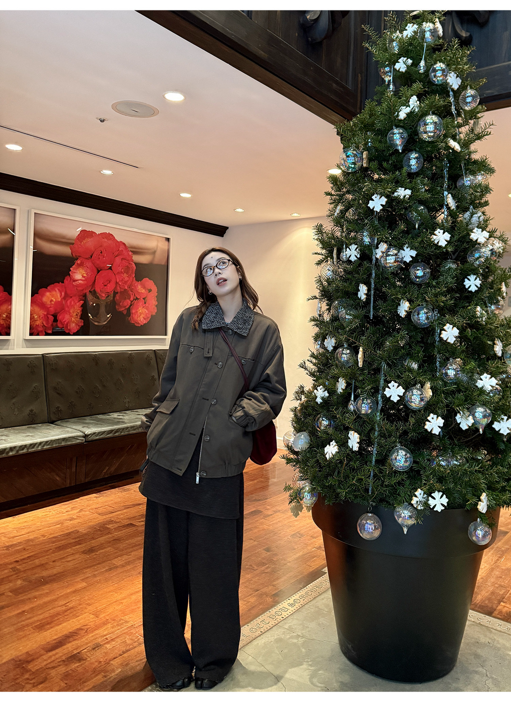 LelyMooch レイヤード風 ワイドパンツ  LEM283