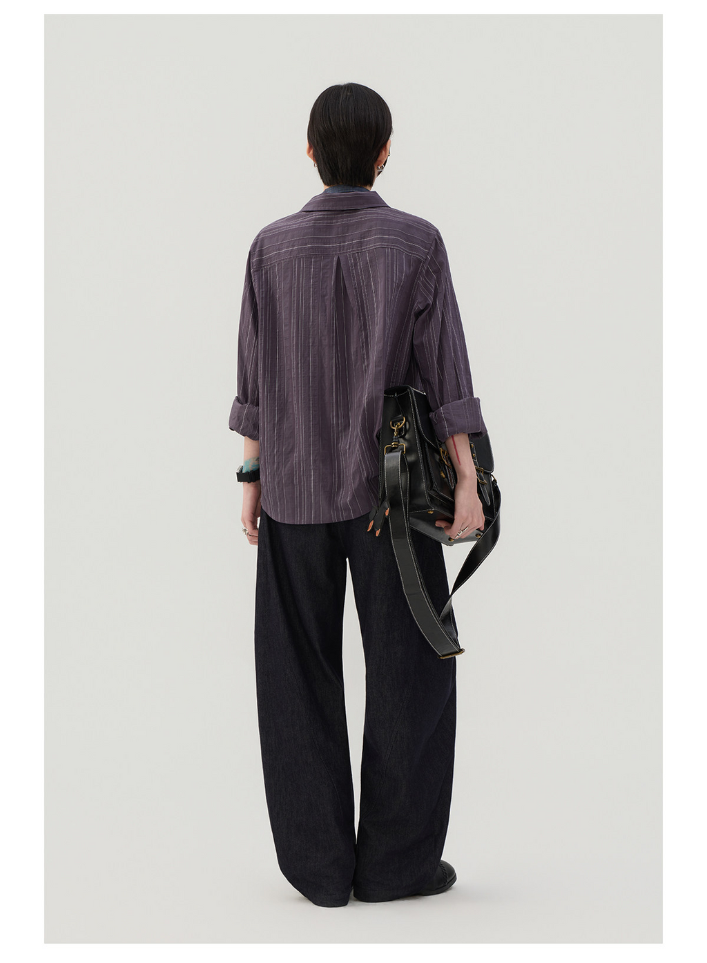 細縦縞 レギュラーシャツ  LOM043