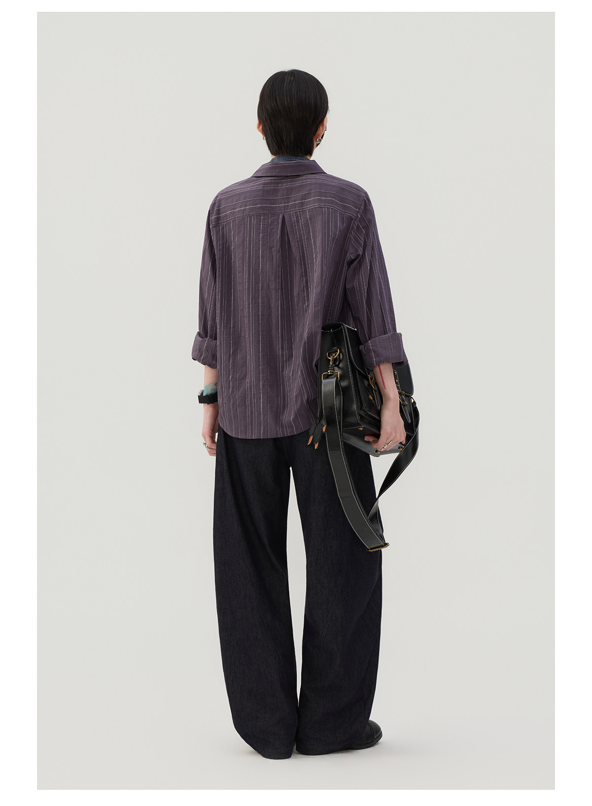 細縦縞 レギュラーシャツ  LOM043