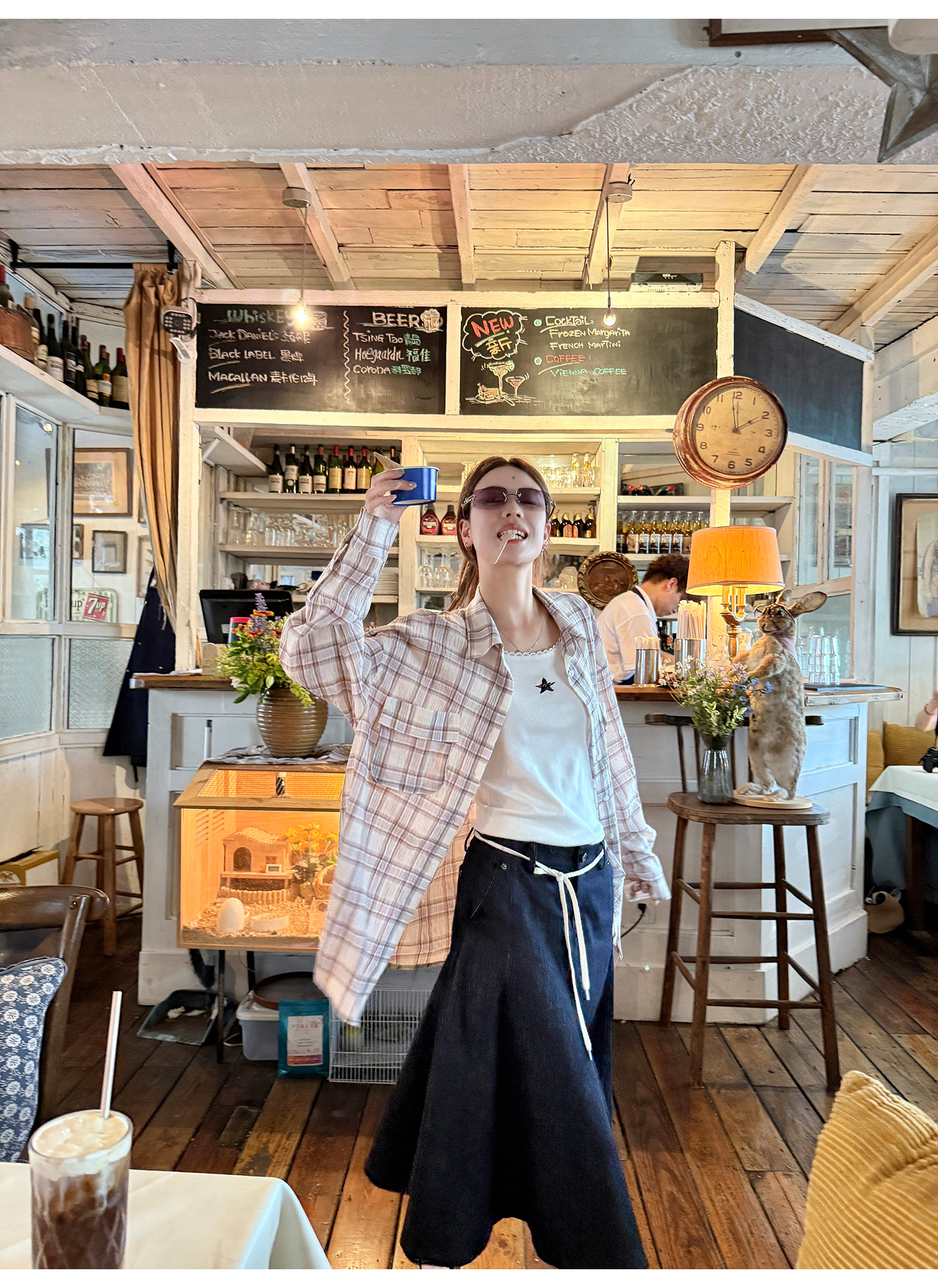 LelyMooch シアーチェックシャツ｜長袖  LEM197