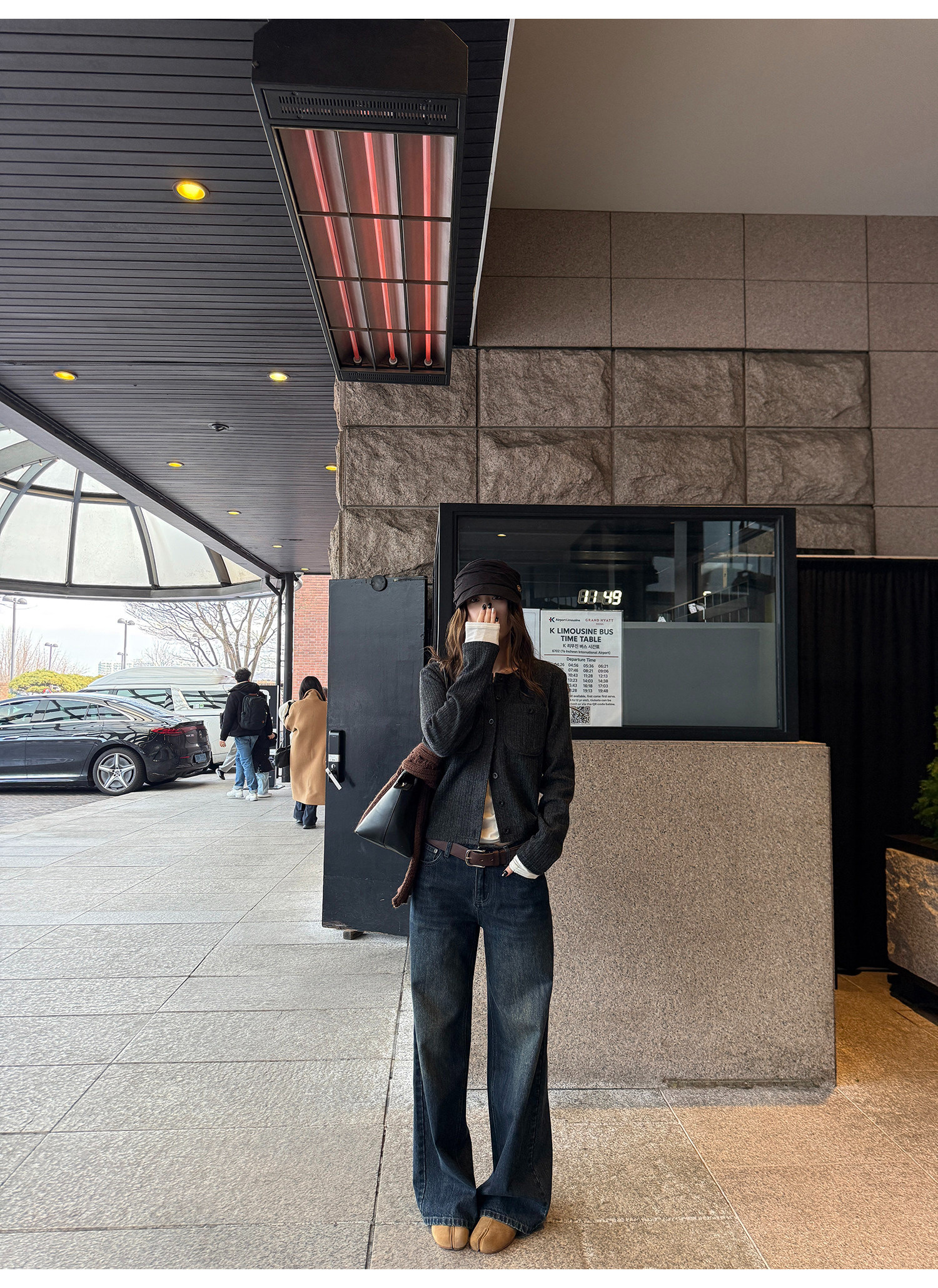 LelyMooch 色落ち加工 ストレートデニムパンツ　LEM304