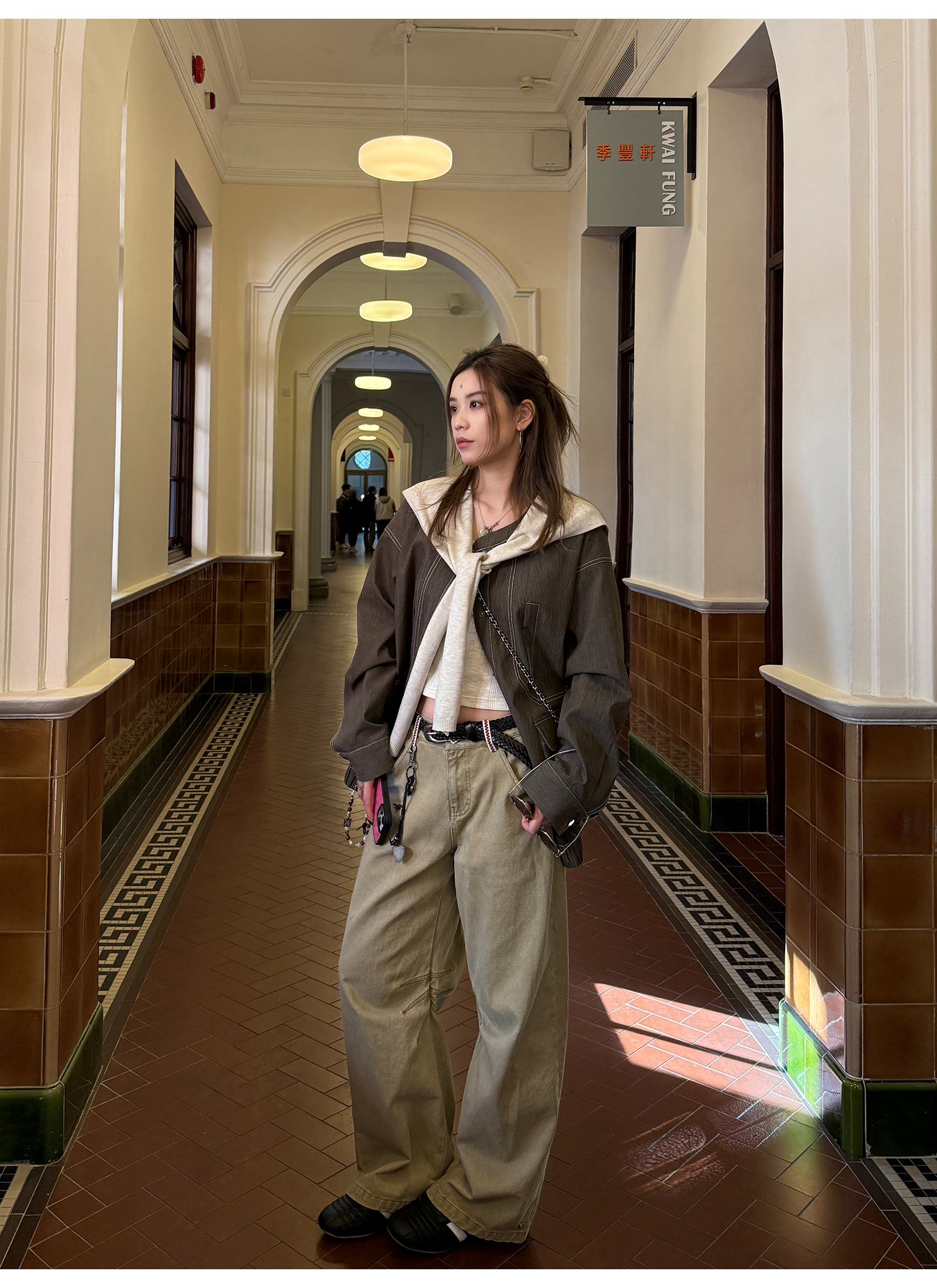 LelyMooch knee tuck long pants LEM075